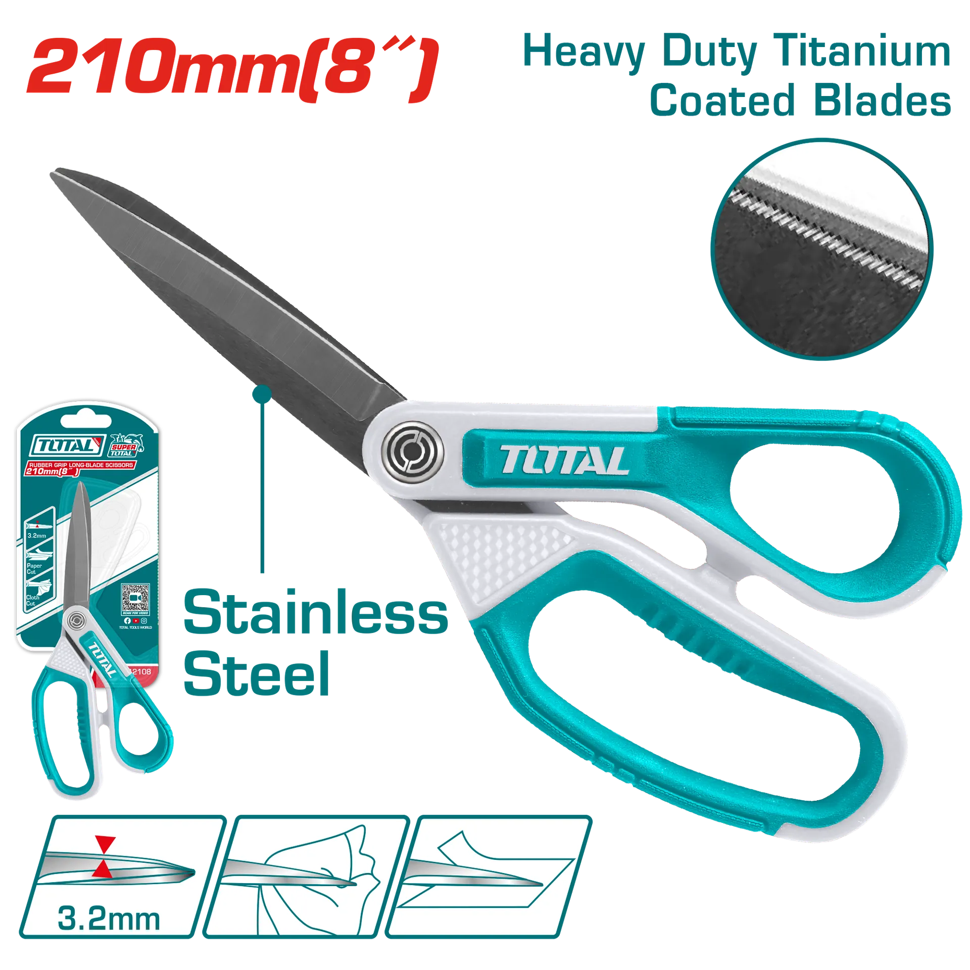 Gërshërë të mëdha 210mm TOTAL THSCRS812108