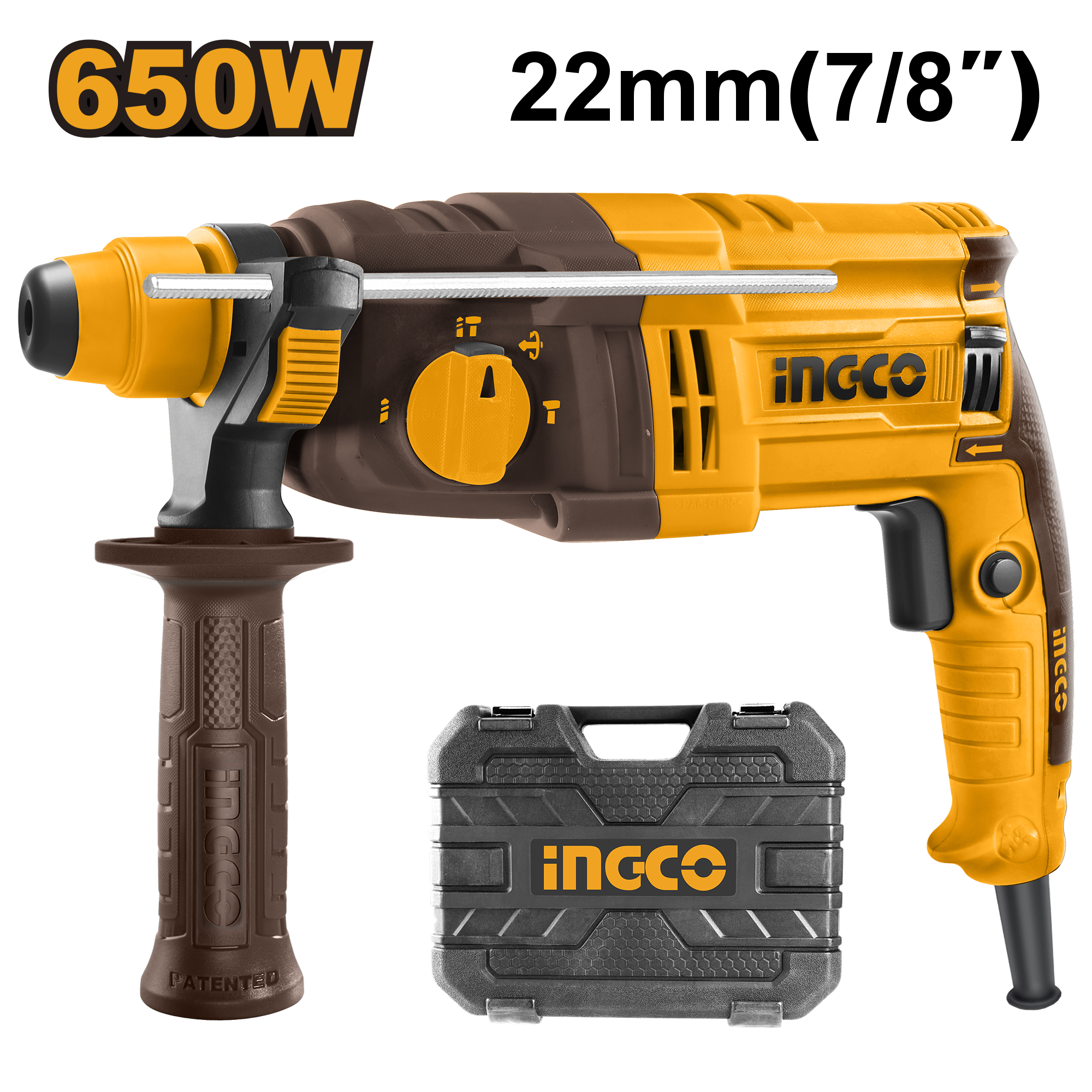Çekiç shpues SDS+ hilti 650W 1.7J INGCO RGH6528