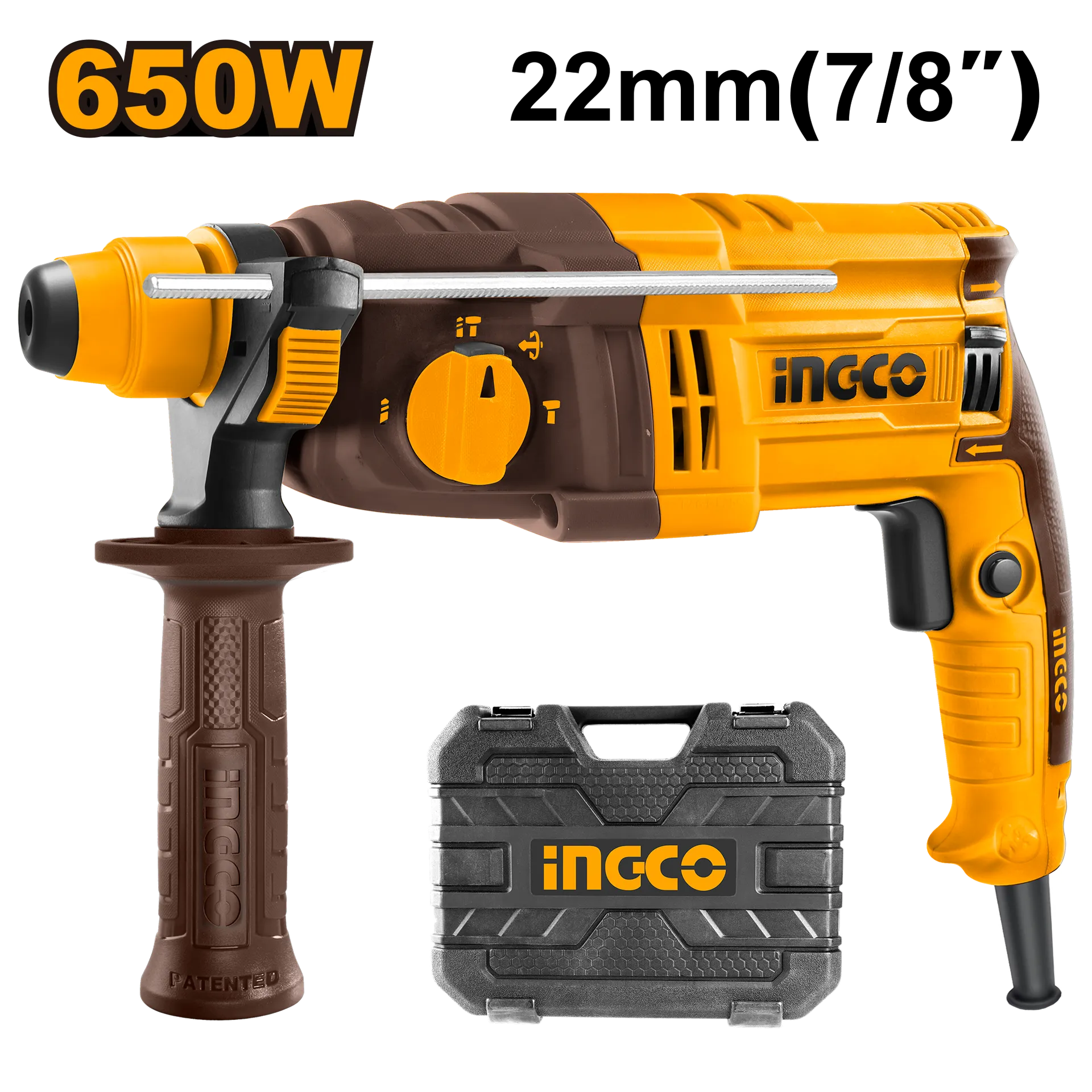 Çekiç shpues SDS+ hilti 650W 1.7J INGCO RGH6528