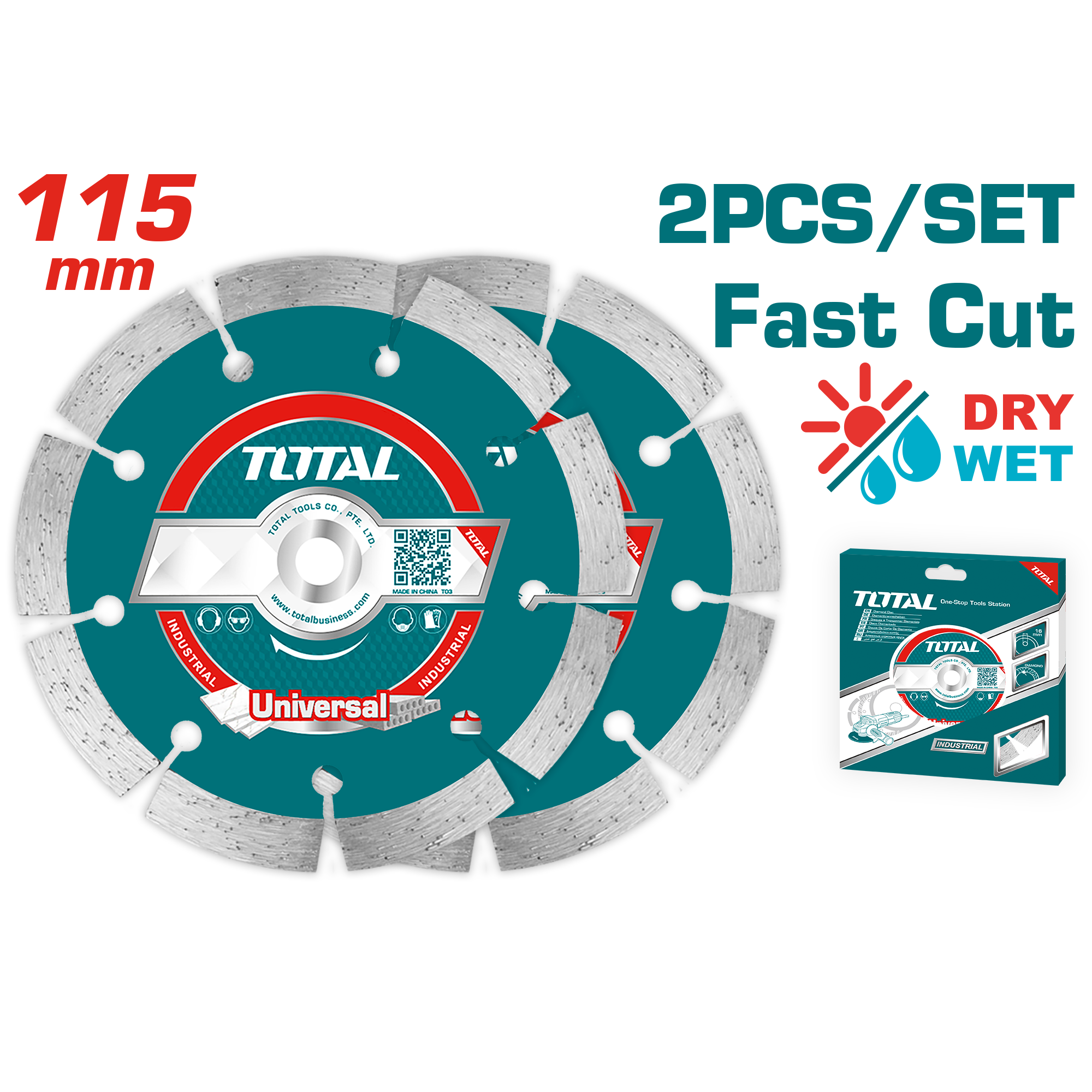 Disk diamant 115mm set 2/1 shpejt prerje TOTAL TAC21111532