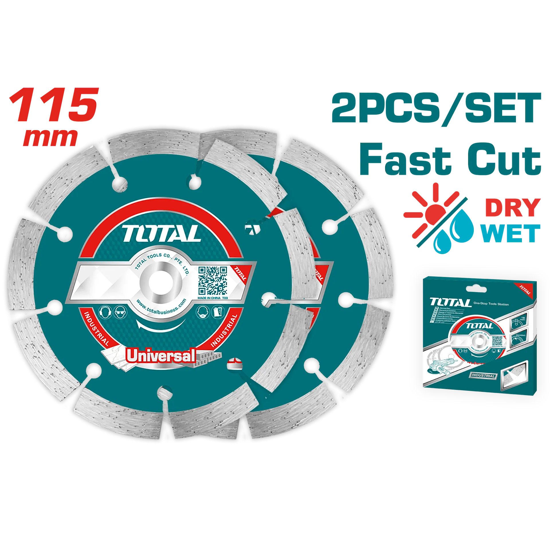 Disk diamant 115mm set 2/1 shpejt prerje TOTAL TAC21111532