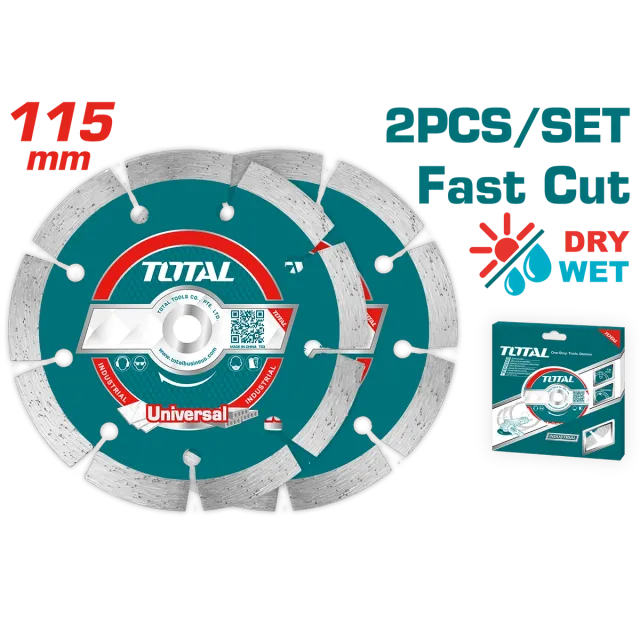 ДИЈАМАНТСКИ ДИСК 115mm СЕТ 2/1 FAST CUT TOTAL TAC21111532
