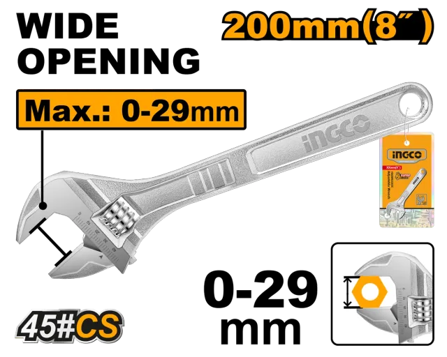 ФРАНЦУСКИ КЛУЧ INGCO ОБИЧЕН 8 HADW131082