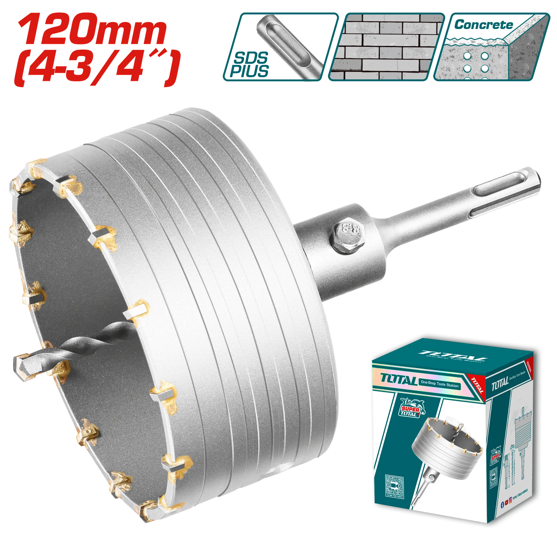 Kurorë për beton 120mm TOTAL TAC4301201