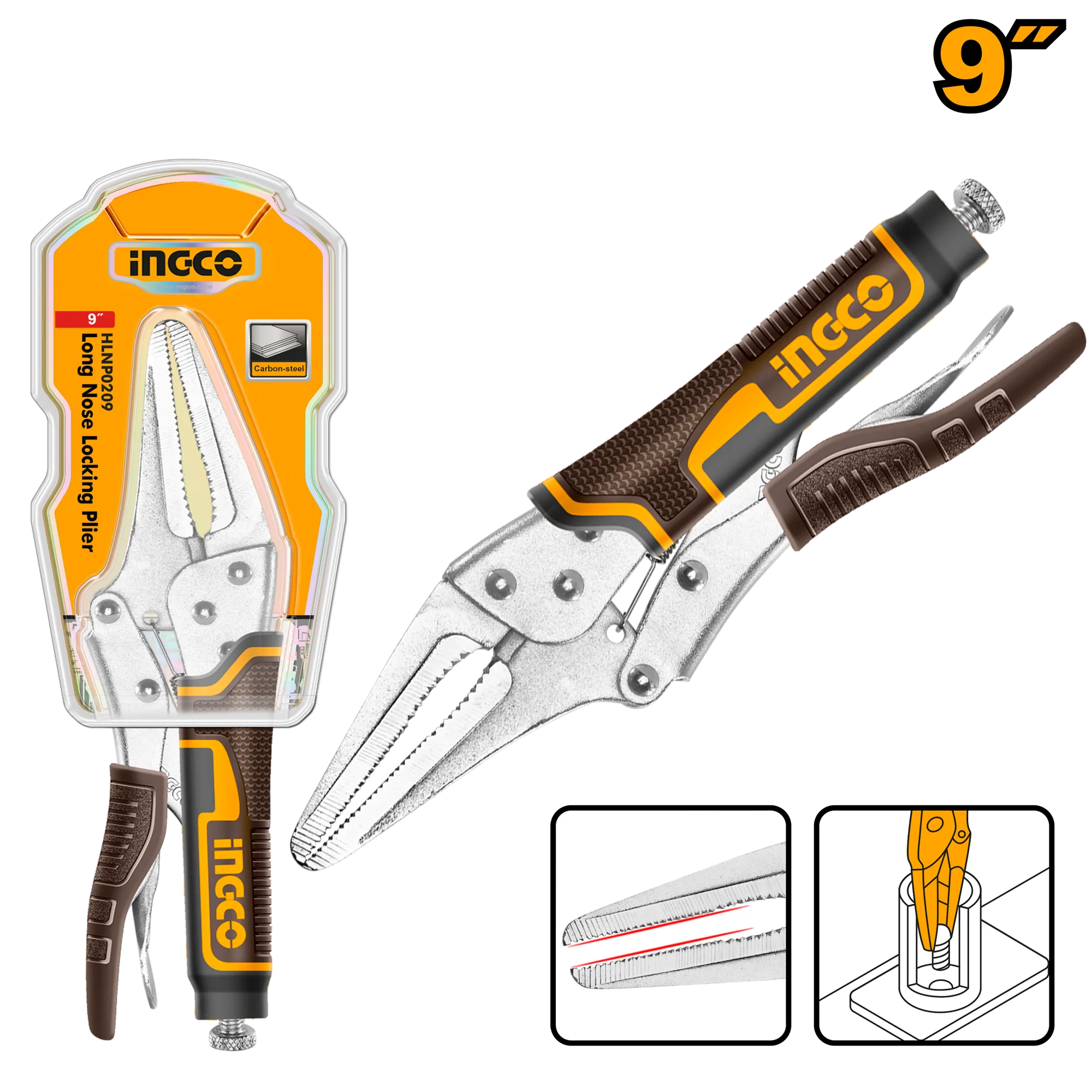 Grip pincë 230mm i gjatë INGCO HLNP0209