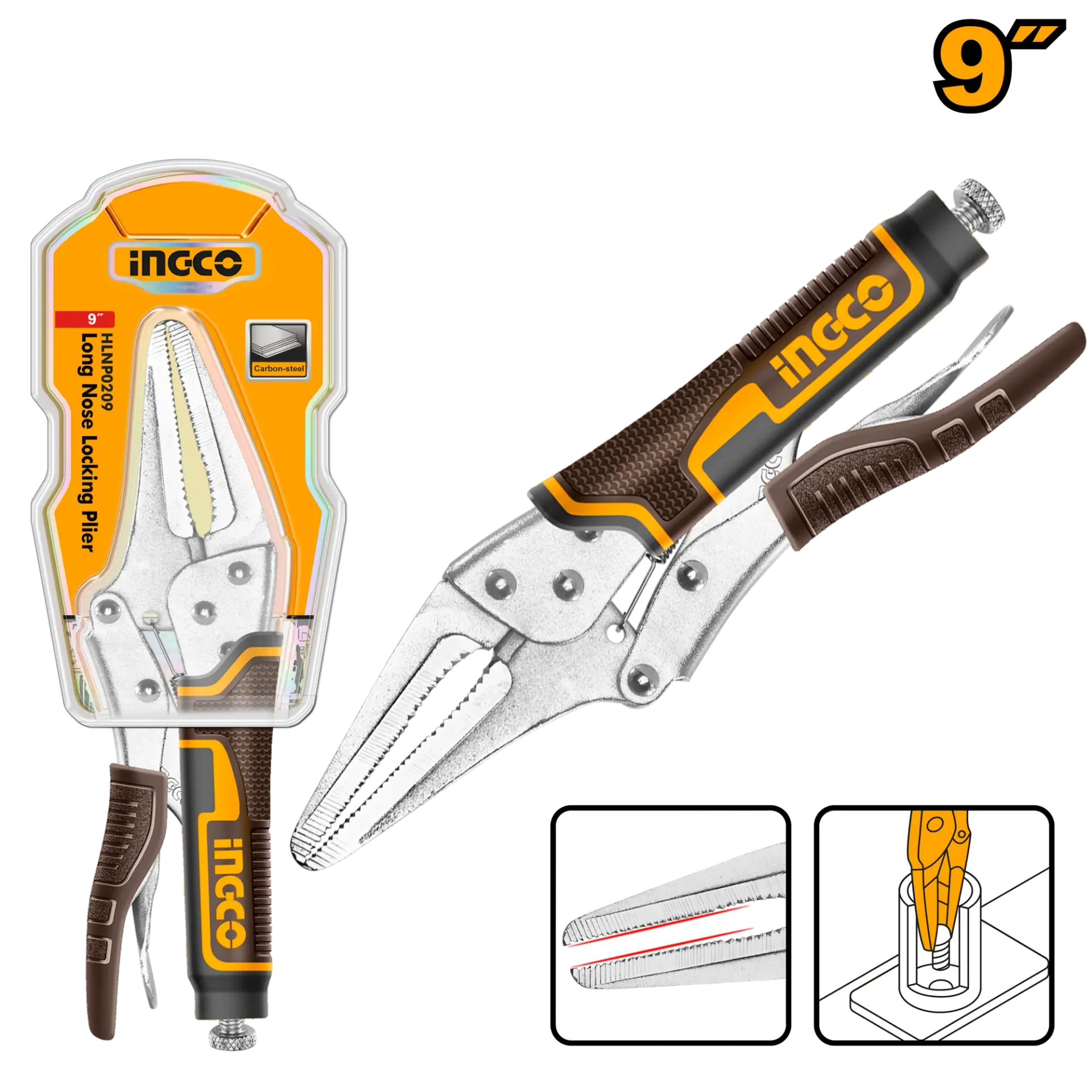 Grip pincë 230mm i gjatë INGCO HLNP0209