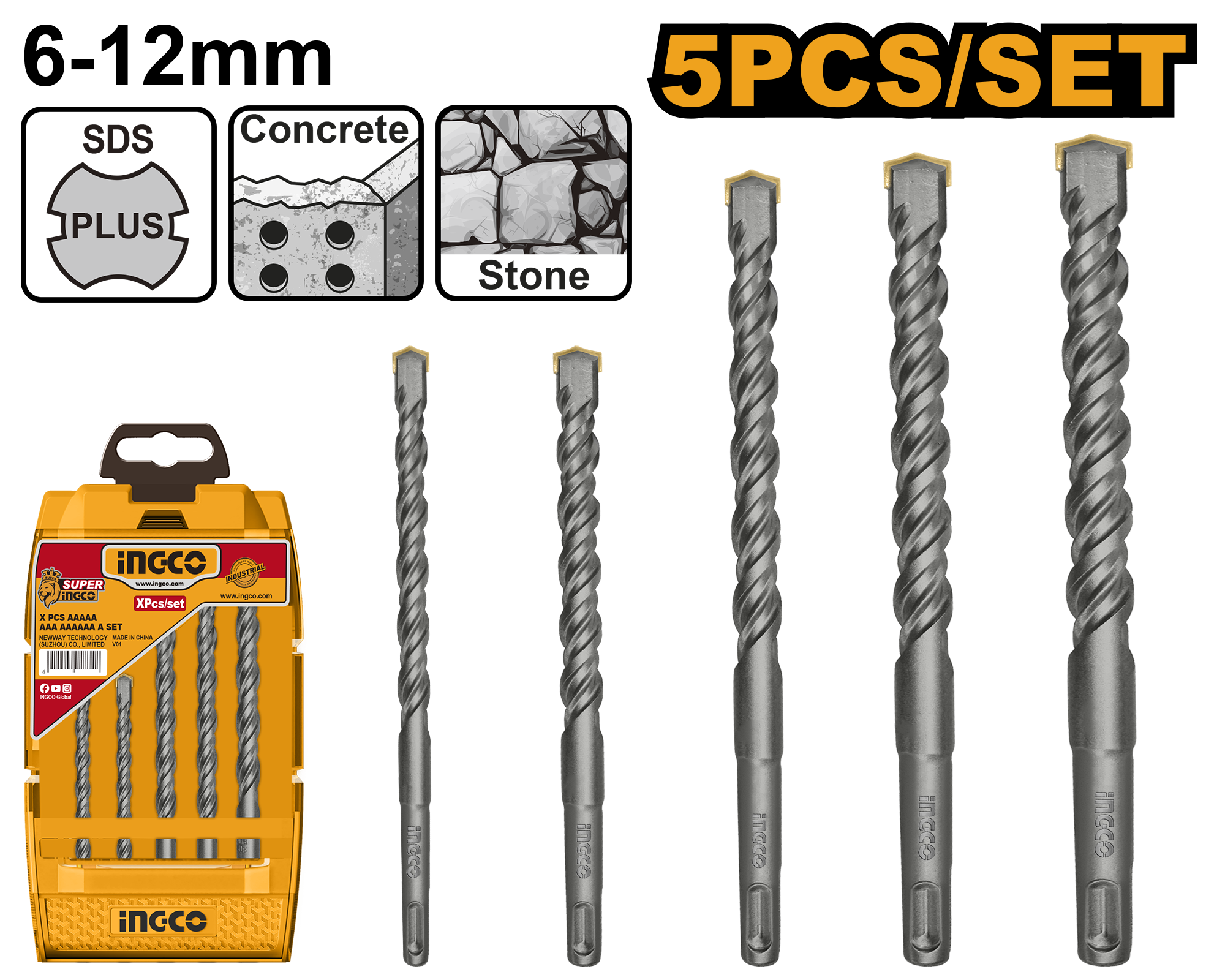 Set pushash SDS INGCO 5/1 (AKD2052) PRO