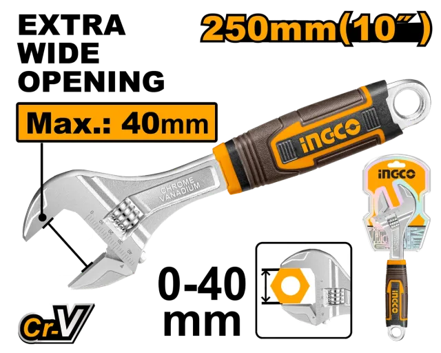 Çelës frëngjisht 250mm (0-40mm) INGCO HADW131108