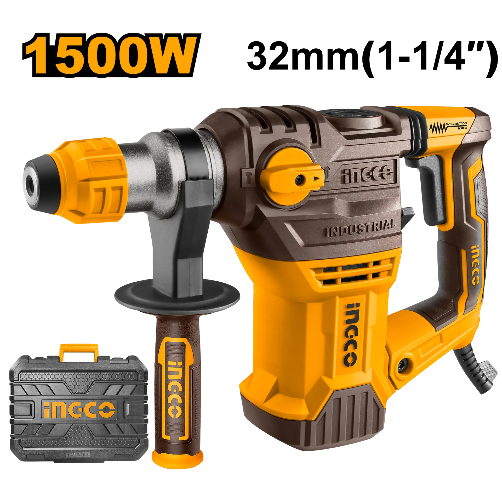 SDS+ 1500W 5.5J çekiç shpues i fortë (hilti) INGCO RH150028
