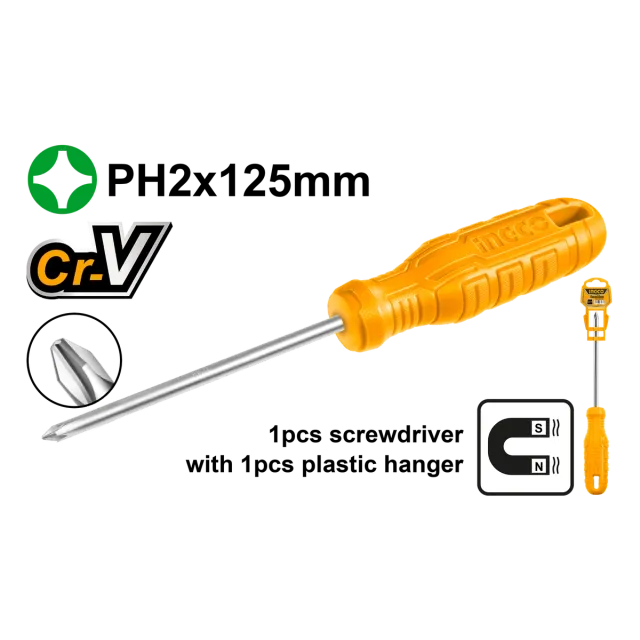 ШТРАФЦИГЕР ЖОЛТ PH2x125mm INGCO HS58PH2125P