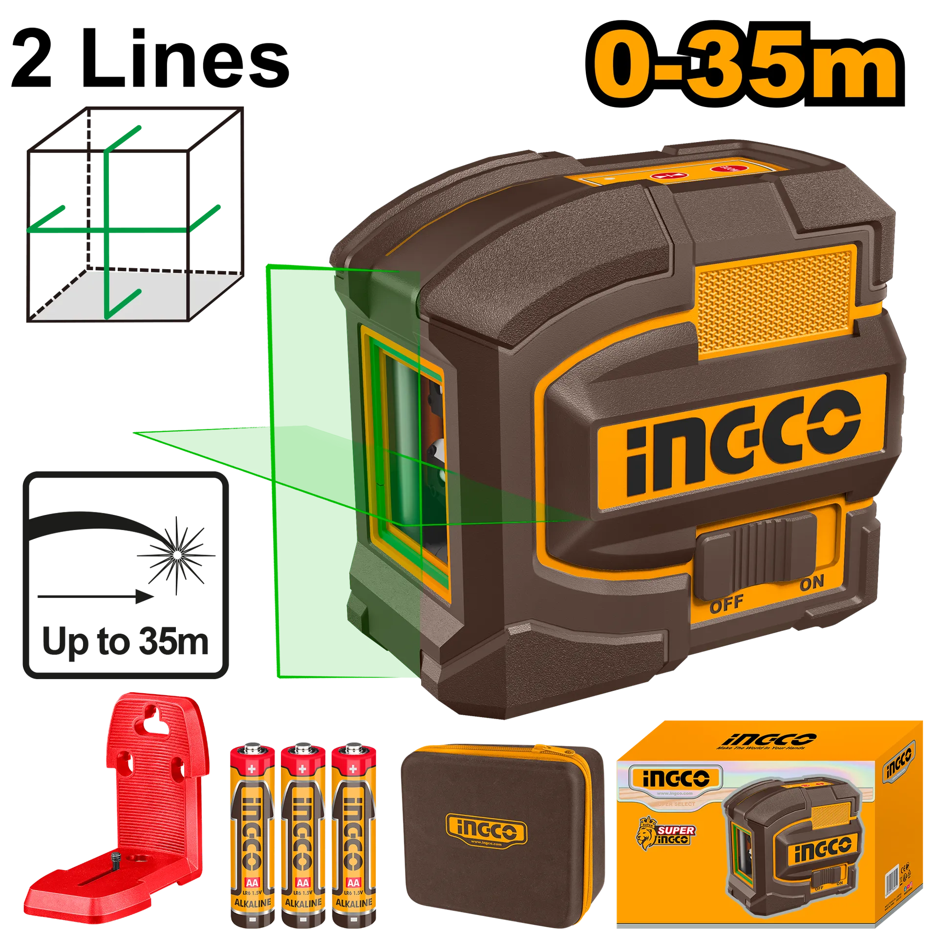 Lazer nivelator 0-35M INGCO HLL156601