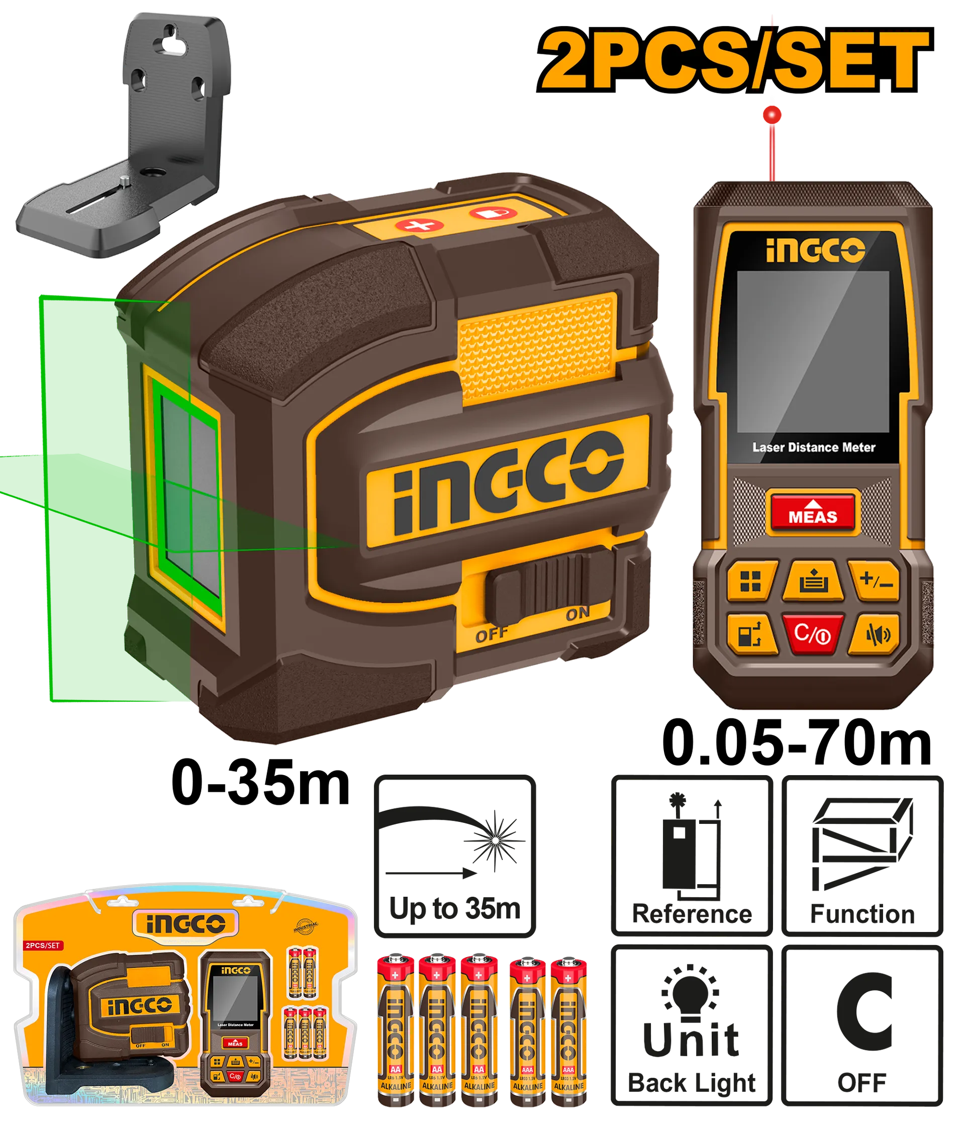 Lazer nivelator+metro lazer INGCO COSLL0401