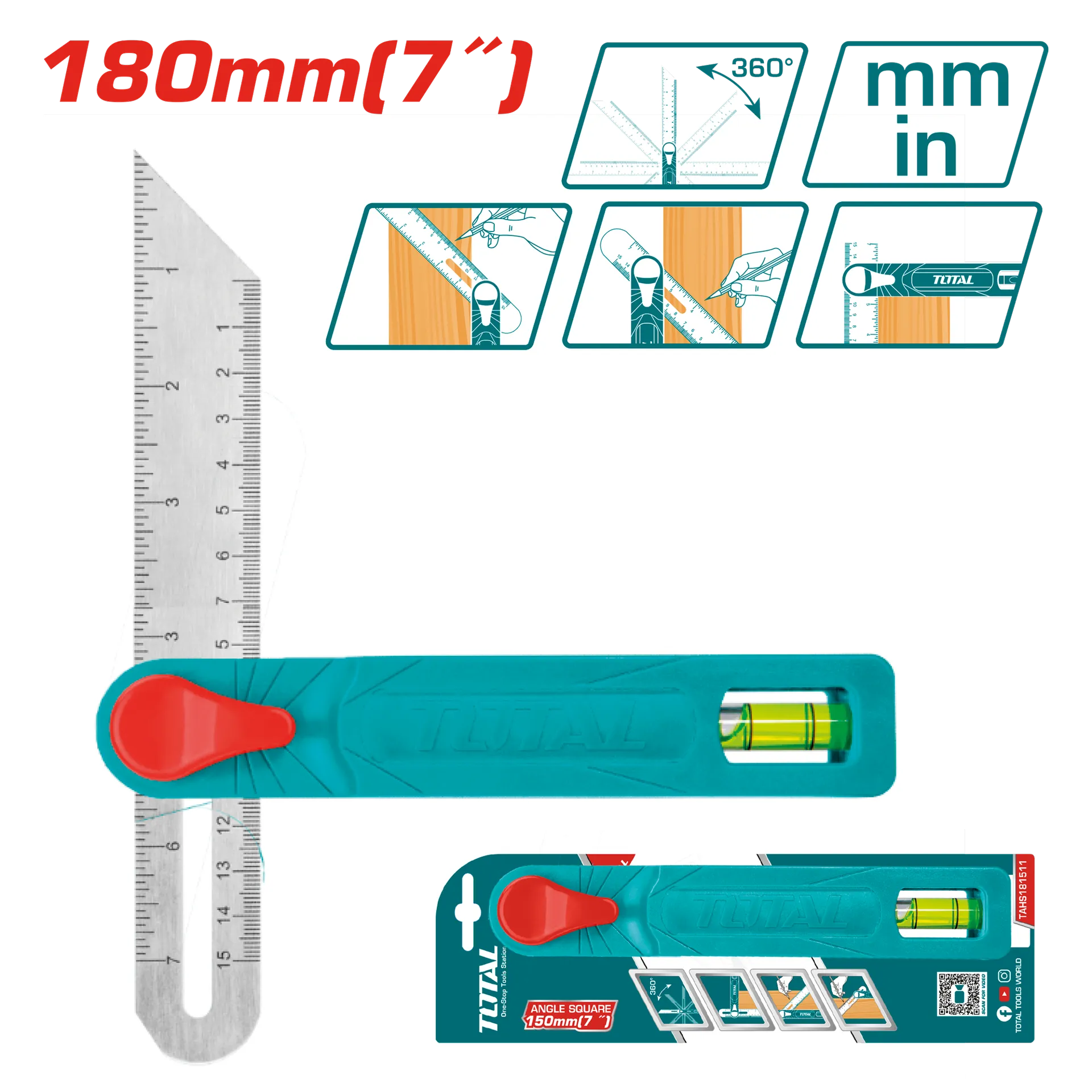 Grinder 180mm TOTAL TAHS181511