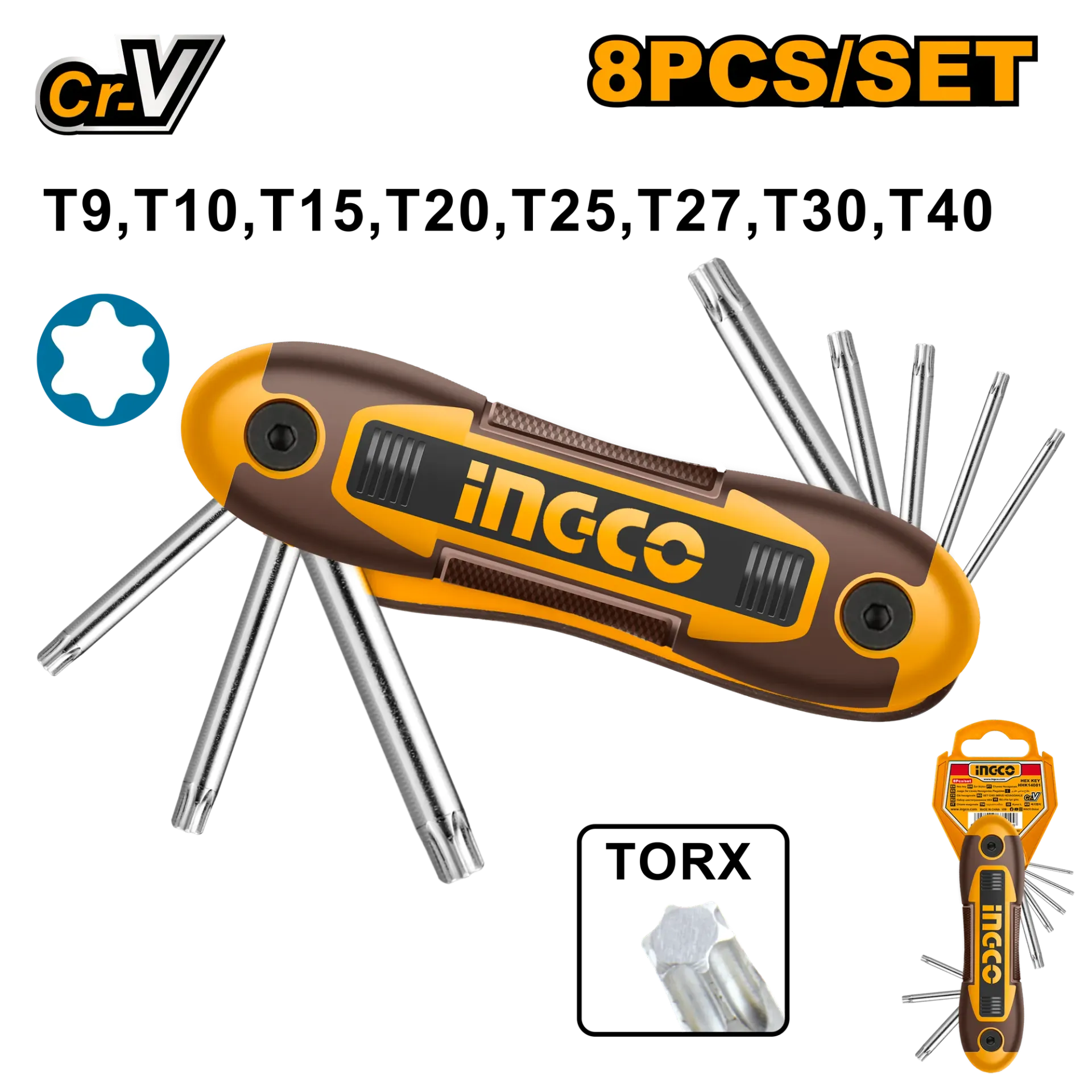 Инбус торкс клучеви INGCO 8/1 HHK14083