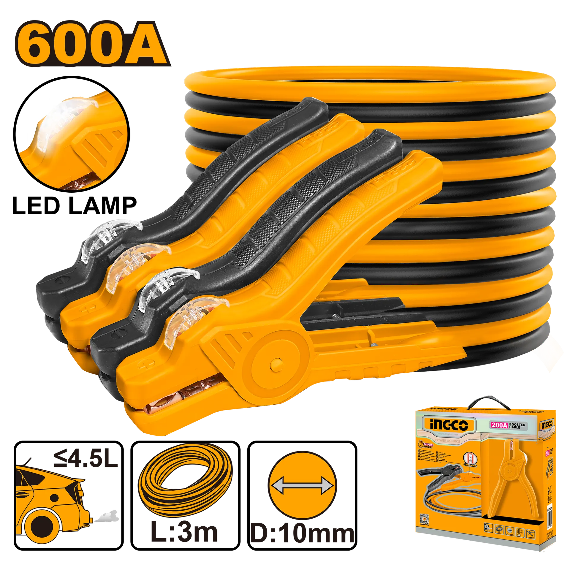 Kabla për automobil INGCO 600A HBTCP6008L