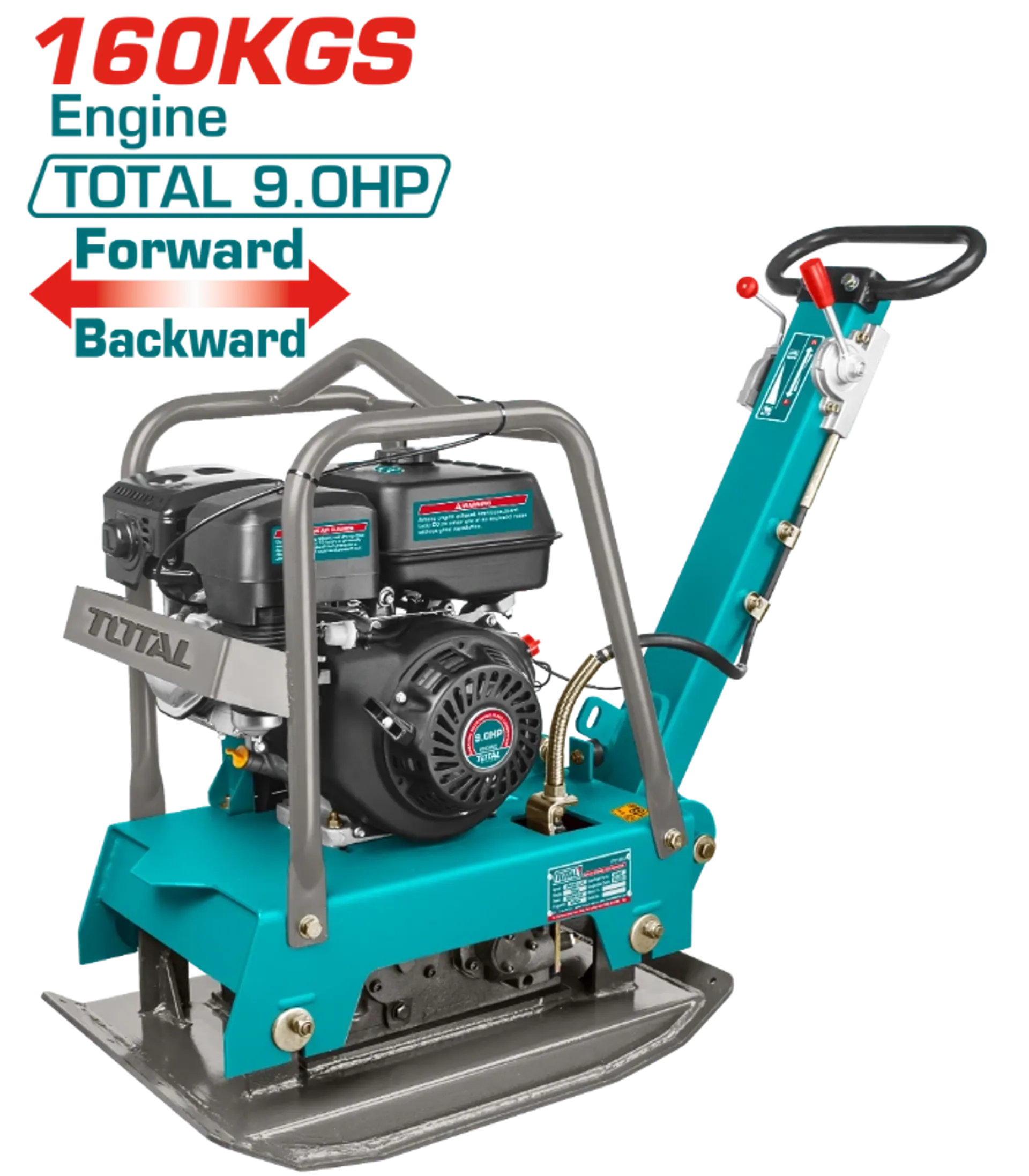БЕНЗИСКА ВИБРАЦИОНА ПЛОЧА 6.00kW/9.00HP 160KG-2 TOTAL TP7160-2