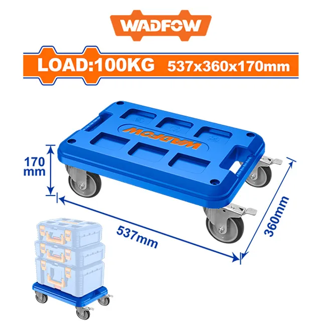 КУТИЈА ЗА АЛАТ STACKABLE СО ТРКАЛА 100KG WADFOW WWB6610