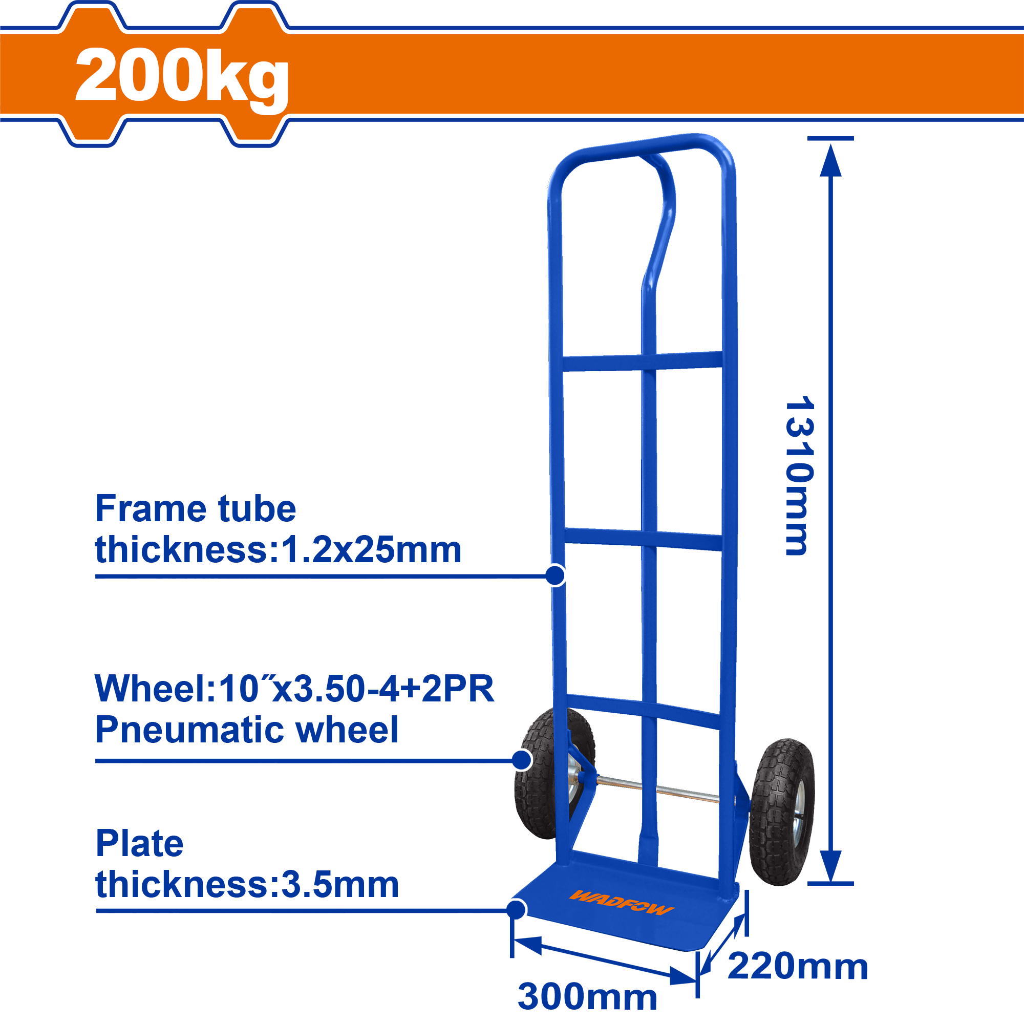 Karrocë për transport e lartë 200KG WADFOW WWB2141