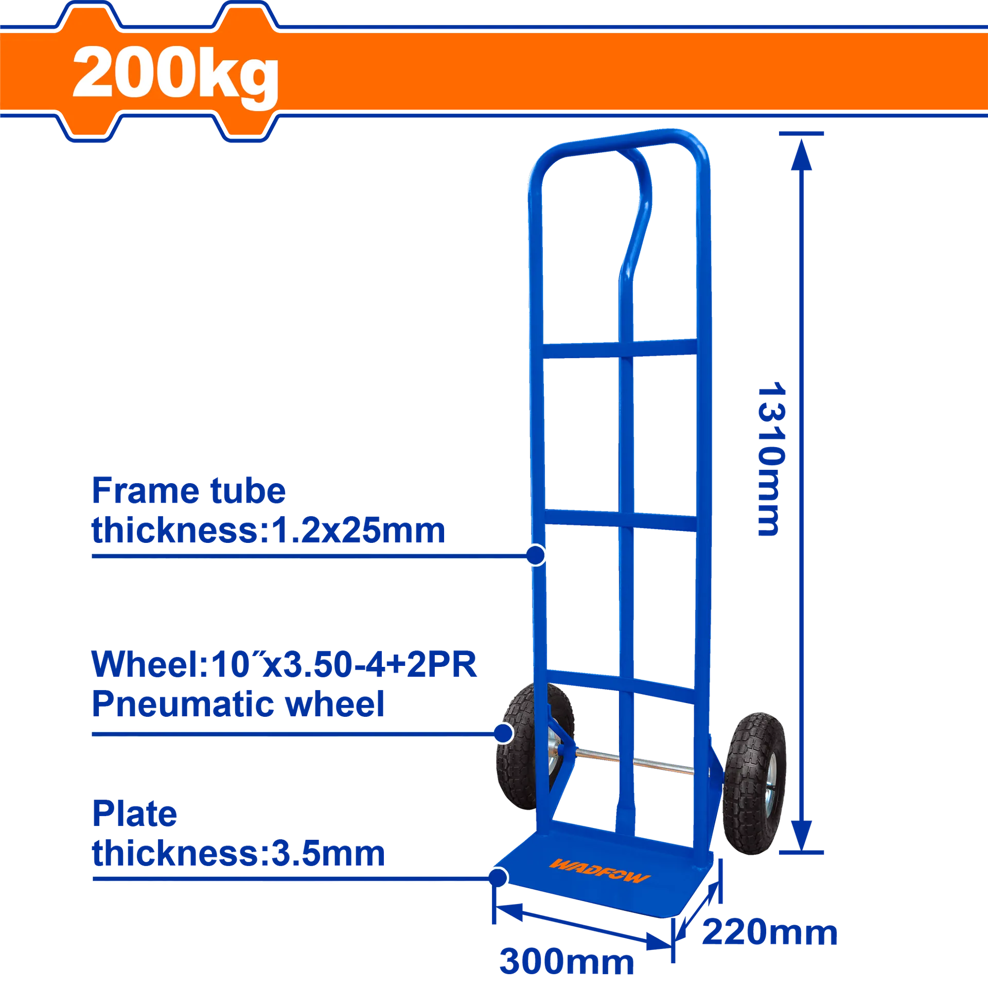 Karrocë për transport e lartë 200KG WADFOW WWB2141