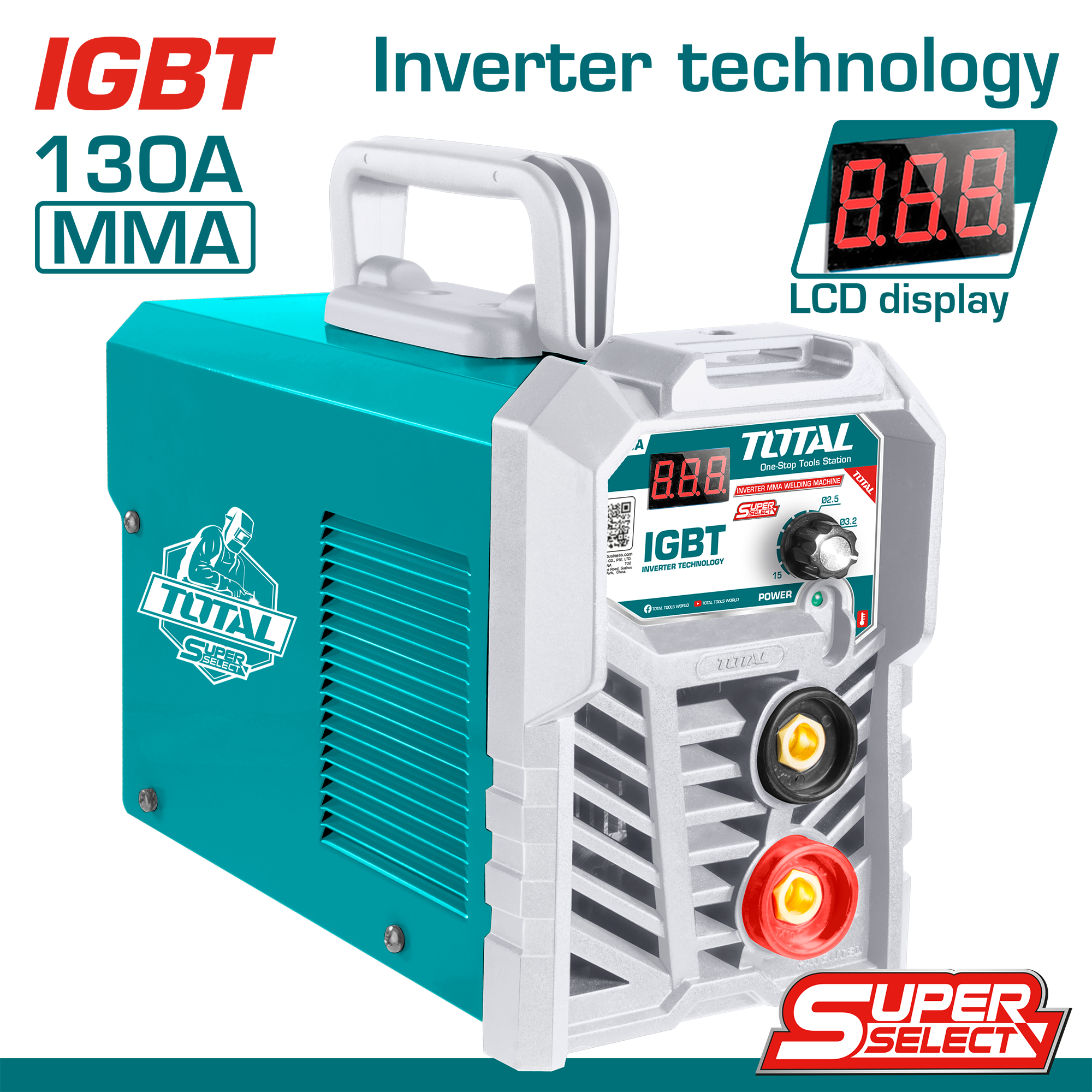 Makinë saldimi me inverter 130A TOTAL TW21302