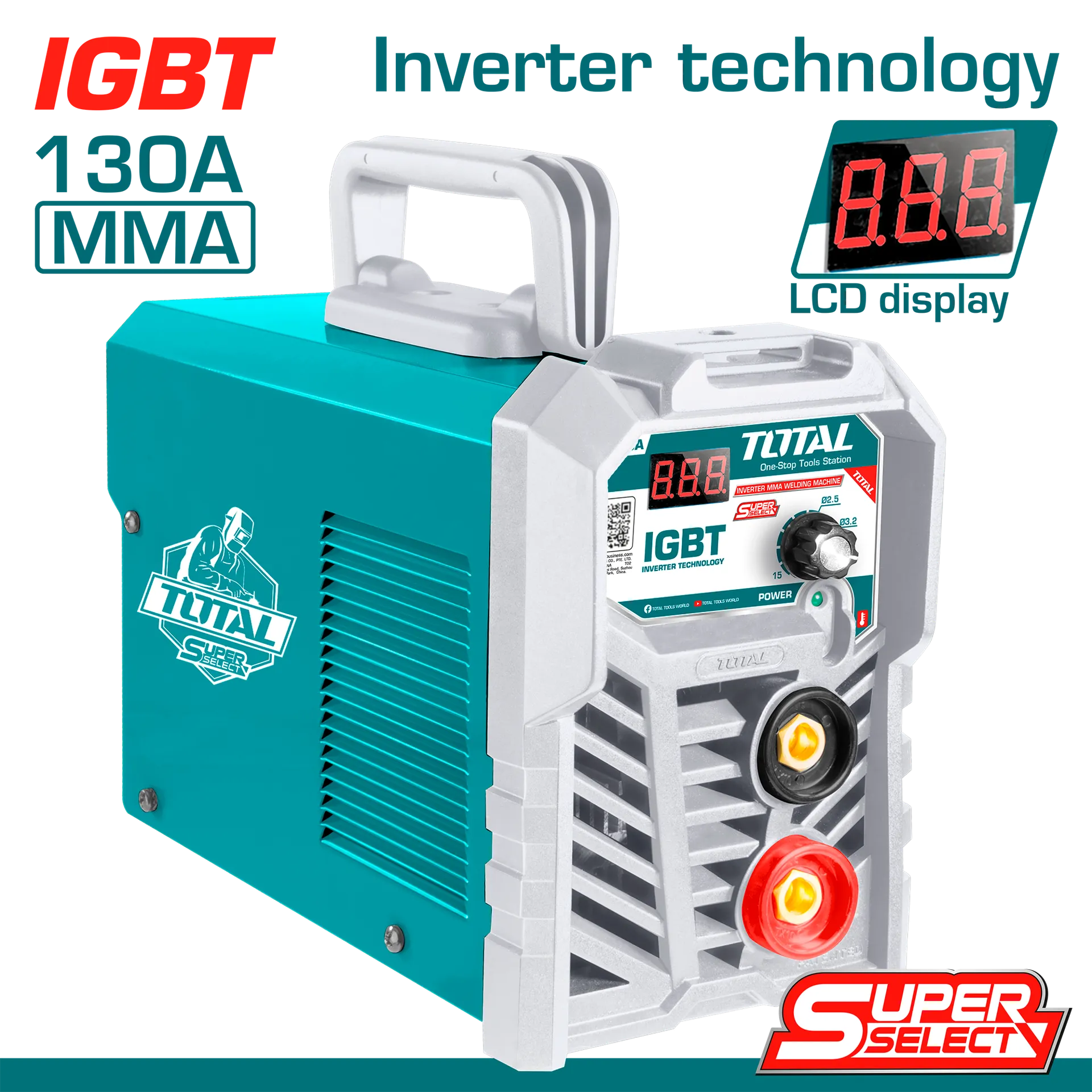 Makinë saldimi me inverter 130A TOTAL TW21302