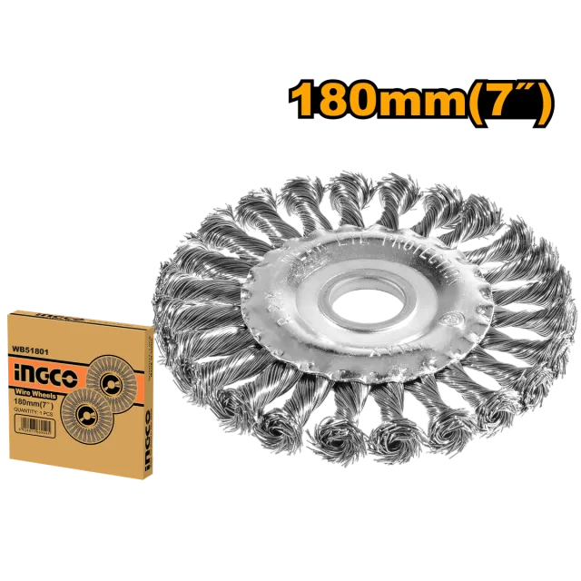 ЧЕТКА МЕТАЛНА ЗА ТРИМЕР 180mm INGCO WB51801