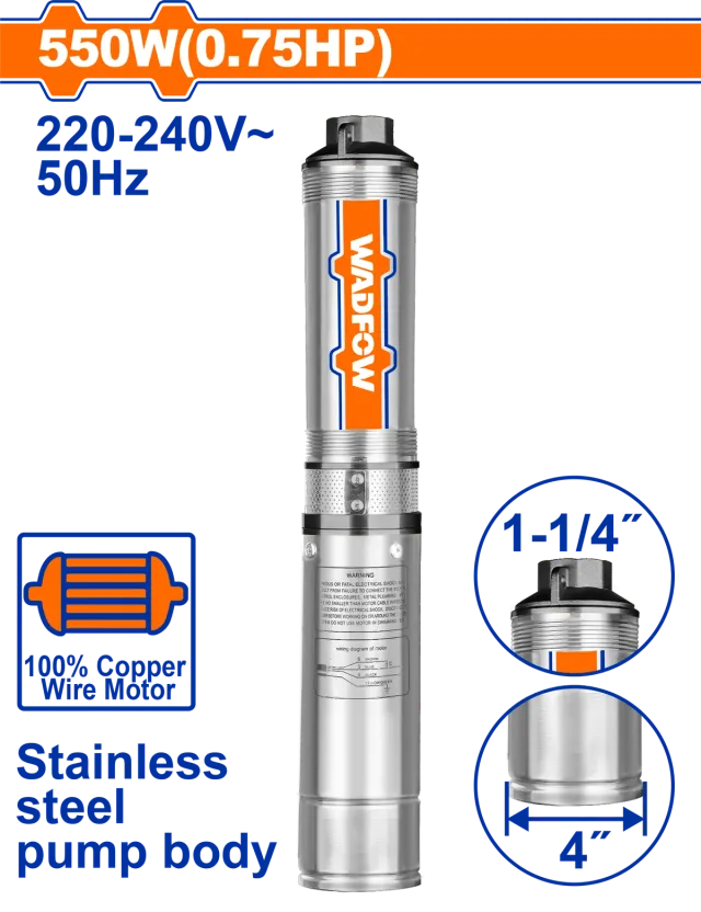Pompa zhytjeje për ujin 0.55KW WADFOW WWPDA02