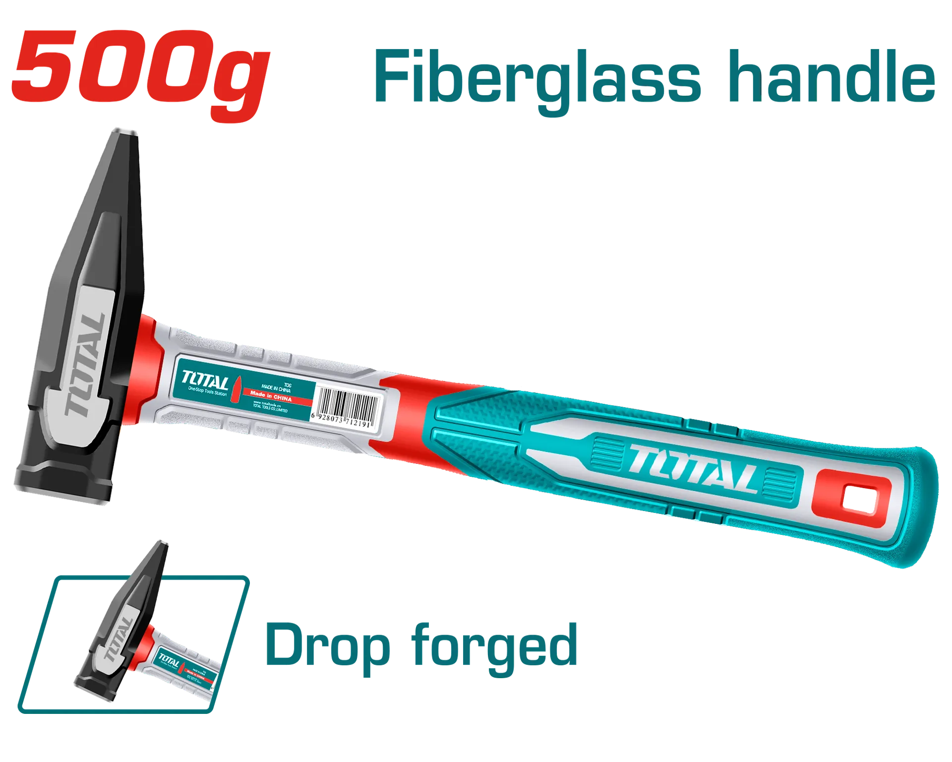 Çekiç 500GR dorezë fiberglas TOTAL THMH62500