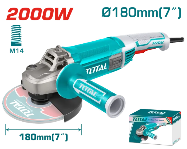 ЕЛЕКТРИЧНА АГОЛНА БРУСИЛКА 2000W 180mm- TOTAL TG12018026