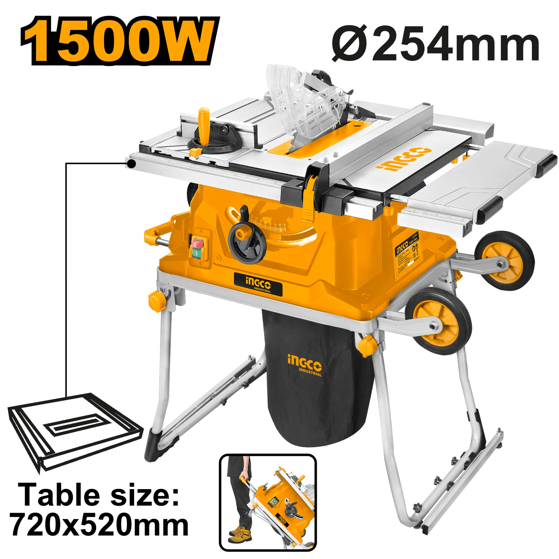 СТОЛЕН ЦИРКУЛАР INGCO 1500W F254 PRO TS15008