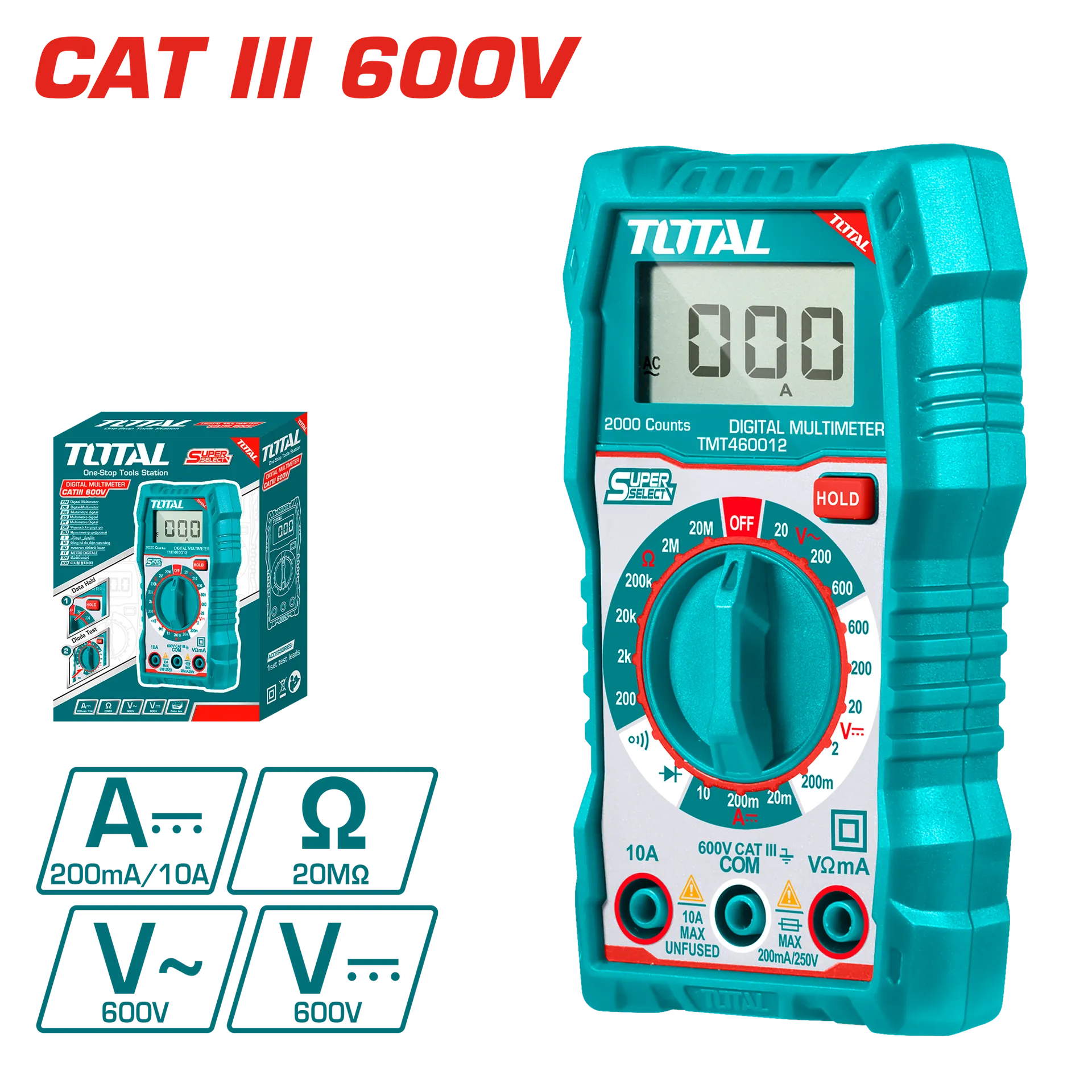Multimetër TOTAL TMT460012