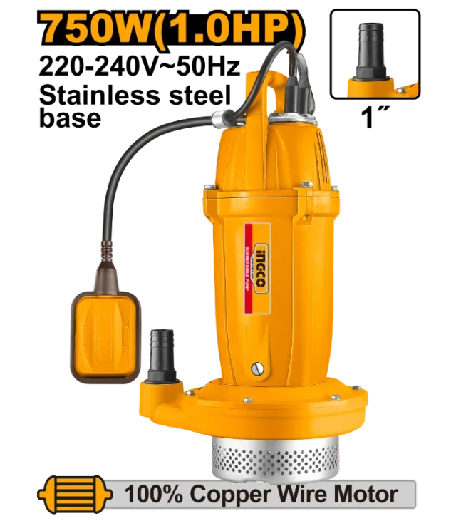 Pompa zhytëse për ujin 0.75KW-32M 1″ INGCO SPC75068