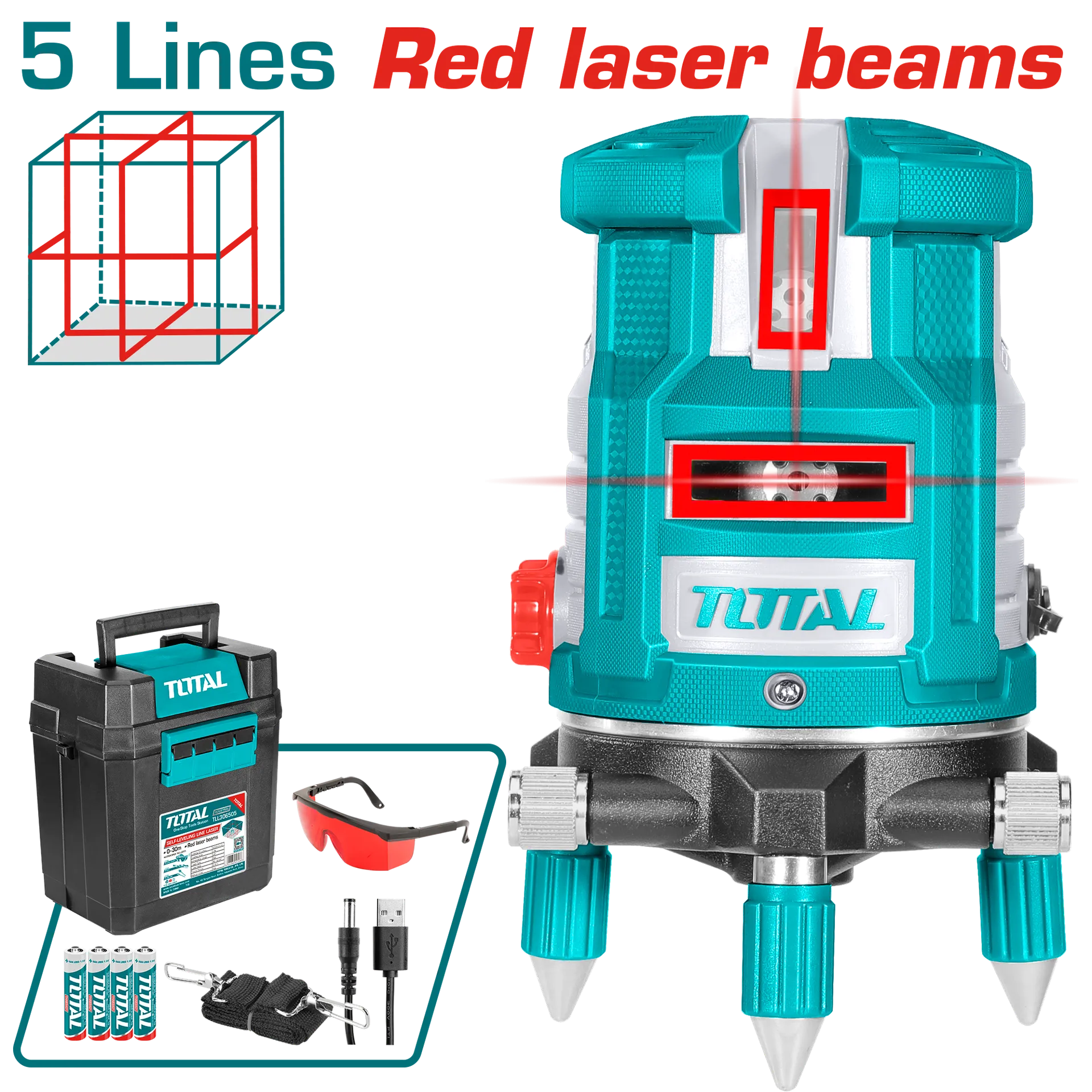 Lazer nivelator 5 linja TOTAL TLL306505