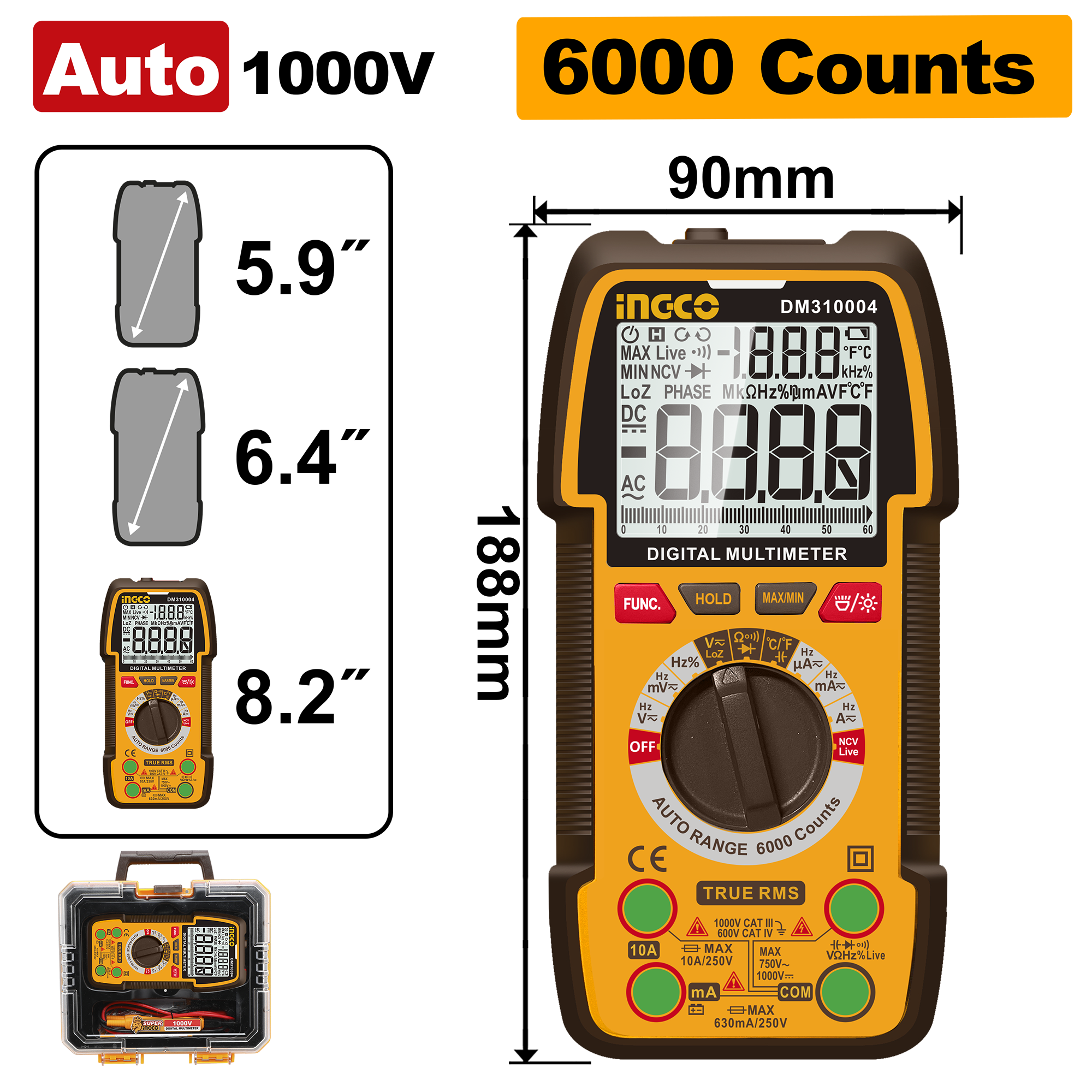 Multimetër dixhital INGCO - DM310004
