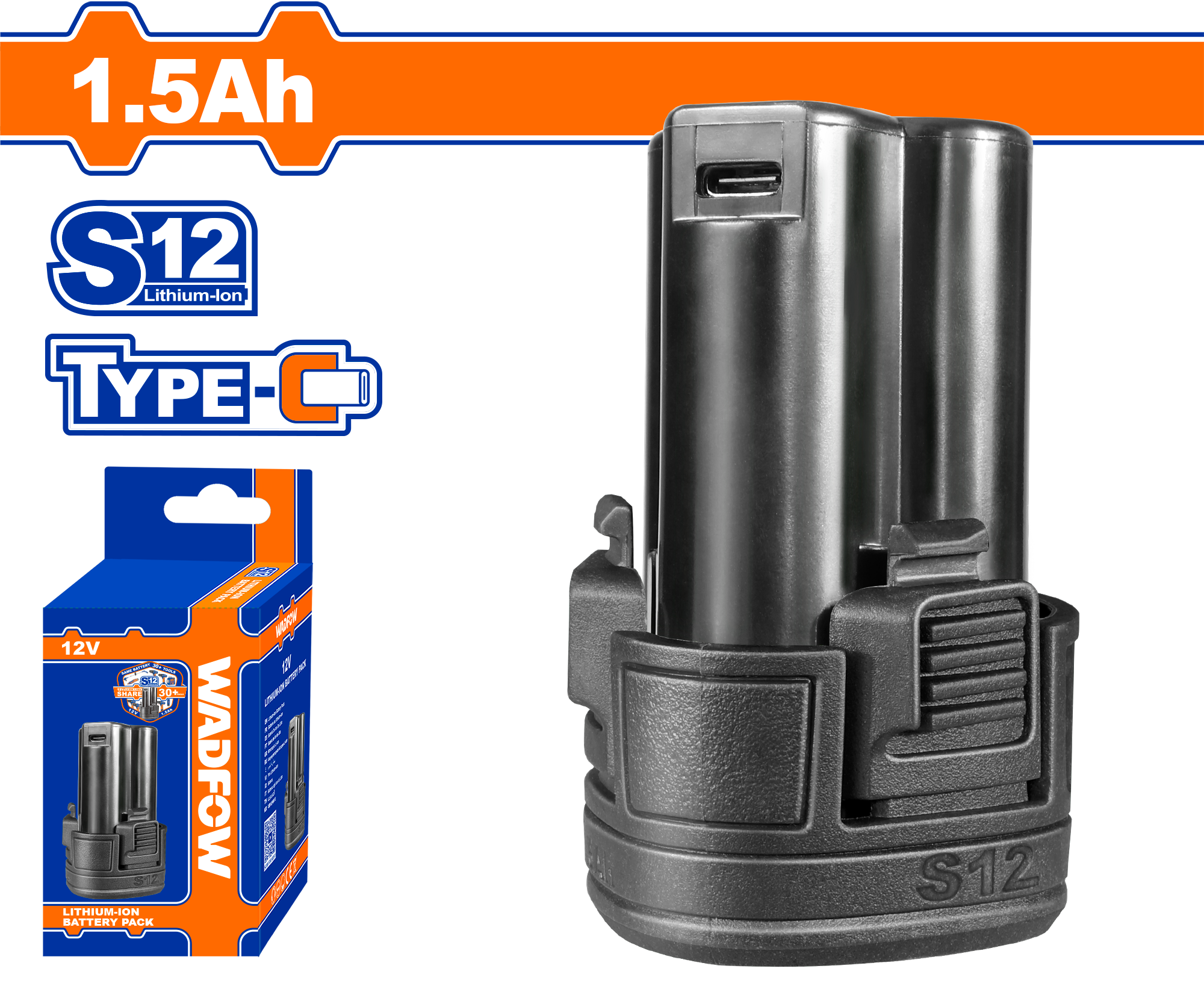 Bateria 12V 1.5Ah WADFOW WLBS5150