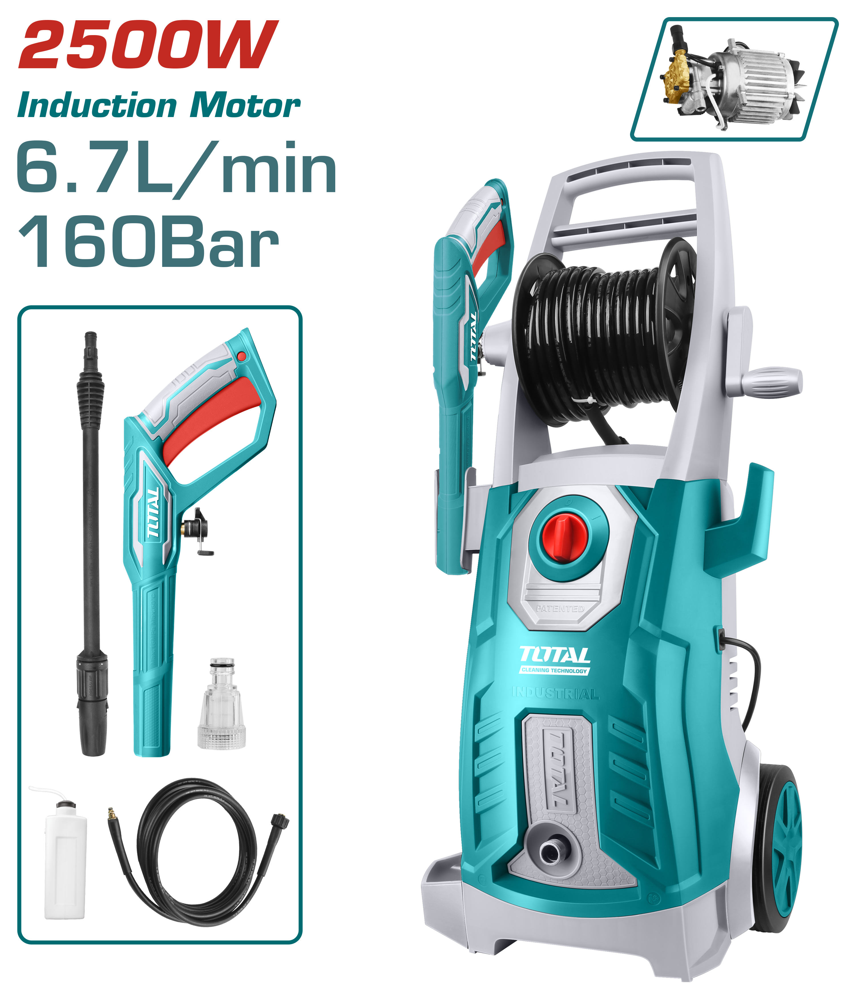 ВАП TOTAL 2500W 150Bar ПЕРАЧ ПОД ВИСОК ПРИТИСОК TGT11246