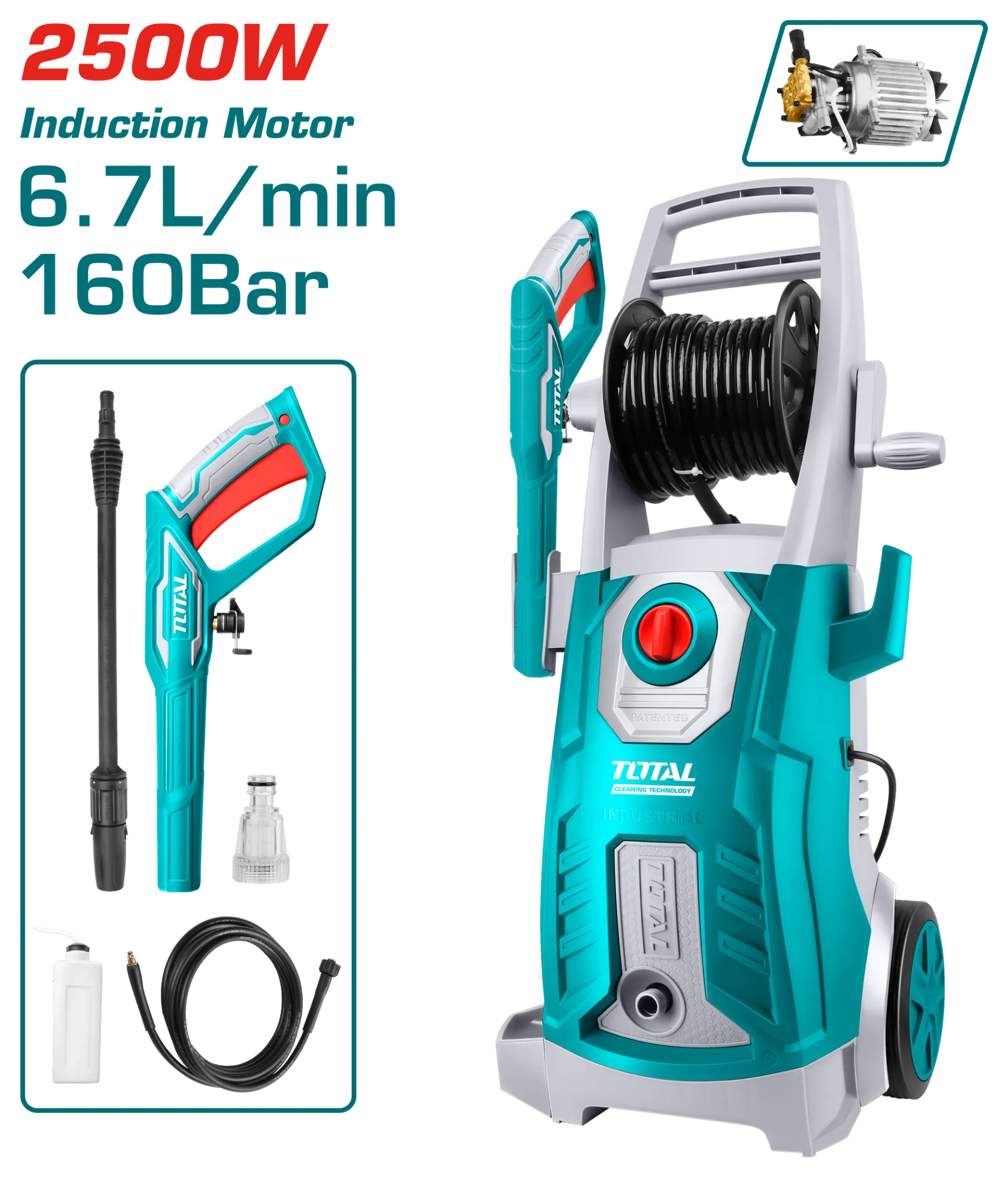 ВАП TOTAL 2500W 150Bar ПЕРАЧ ПОД ВИСОК ПРИТИСОК TGT11246