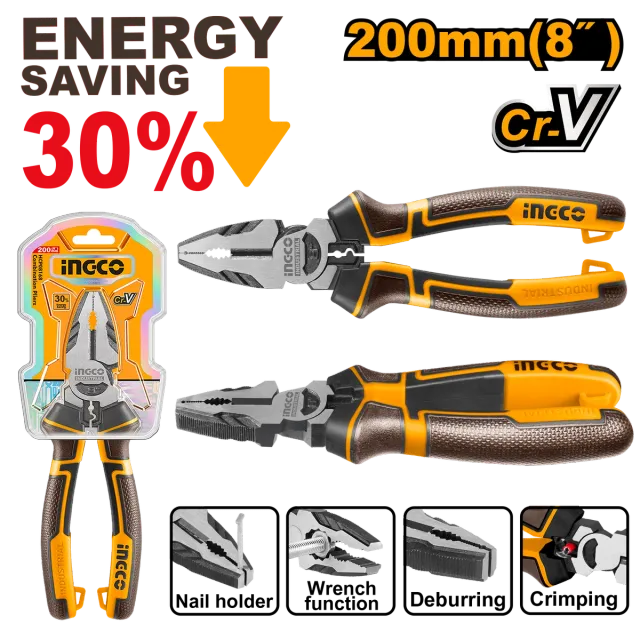 Pincë motorçelës profesionale 200mm INGCO HHCP28200