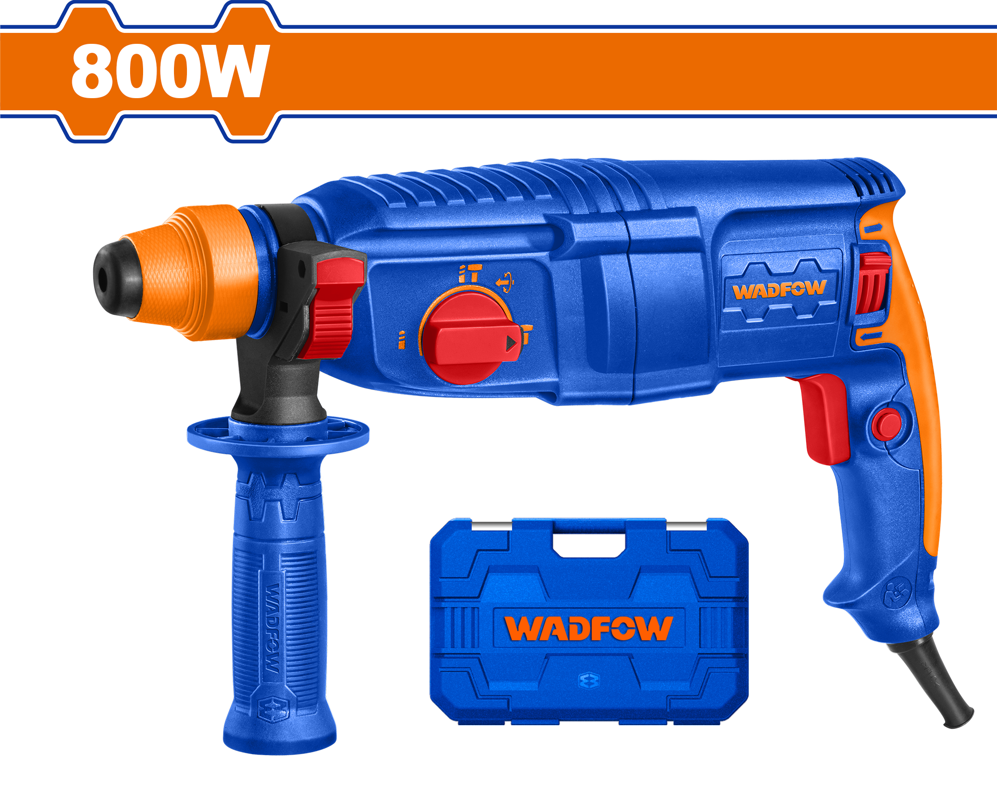 Çekiç rrotues elektrik me goditje hilti SDS+ 800W 2.5J WADFOW WRH1D26