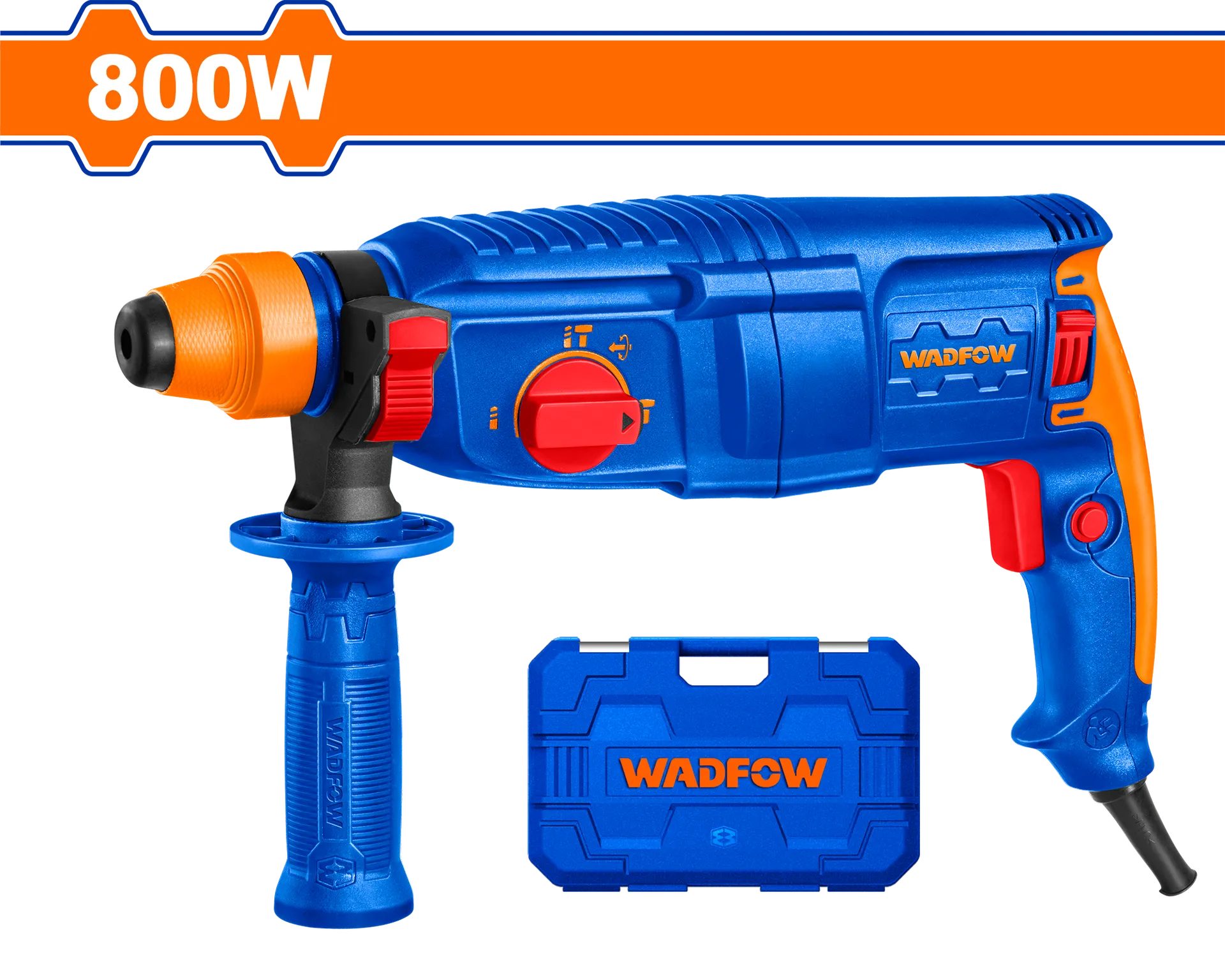 Çekiç rrotues elektrik me goditje hilti SDS+ 800W 2.5J WADFOW WRH1D26
