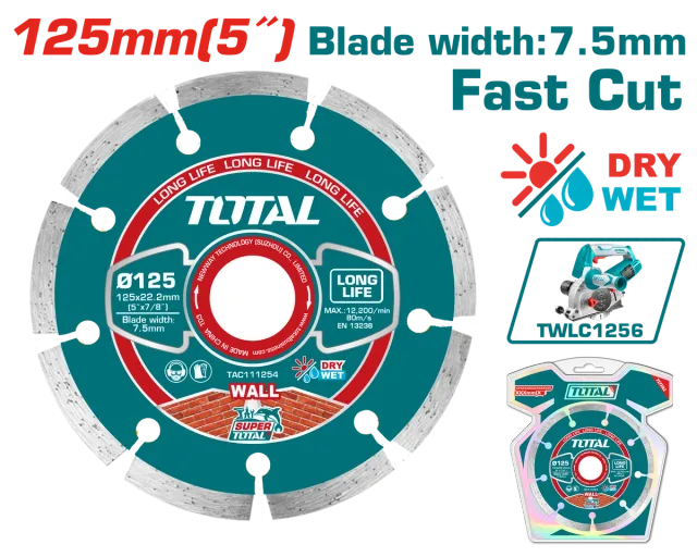 ДИЈАМАНТСКИ ДИСК 125mm ЗА TWLC1256 FAST CUT TOTAL TAC111254