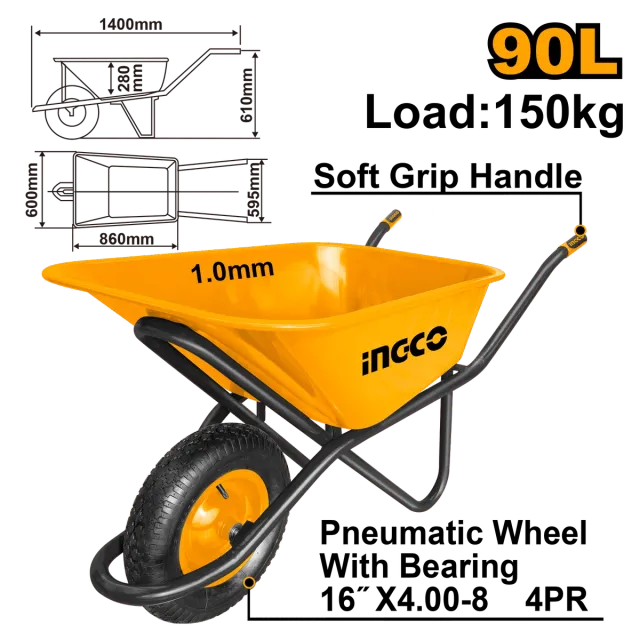 КОЛИЧКА ГРАДЕЖНА INGCO HHWB64018G