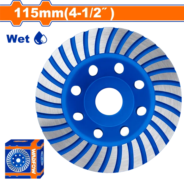 Disku diamantror 115mm për bluarjen e betonit WADFOW WXK1501