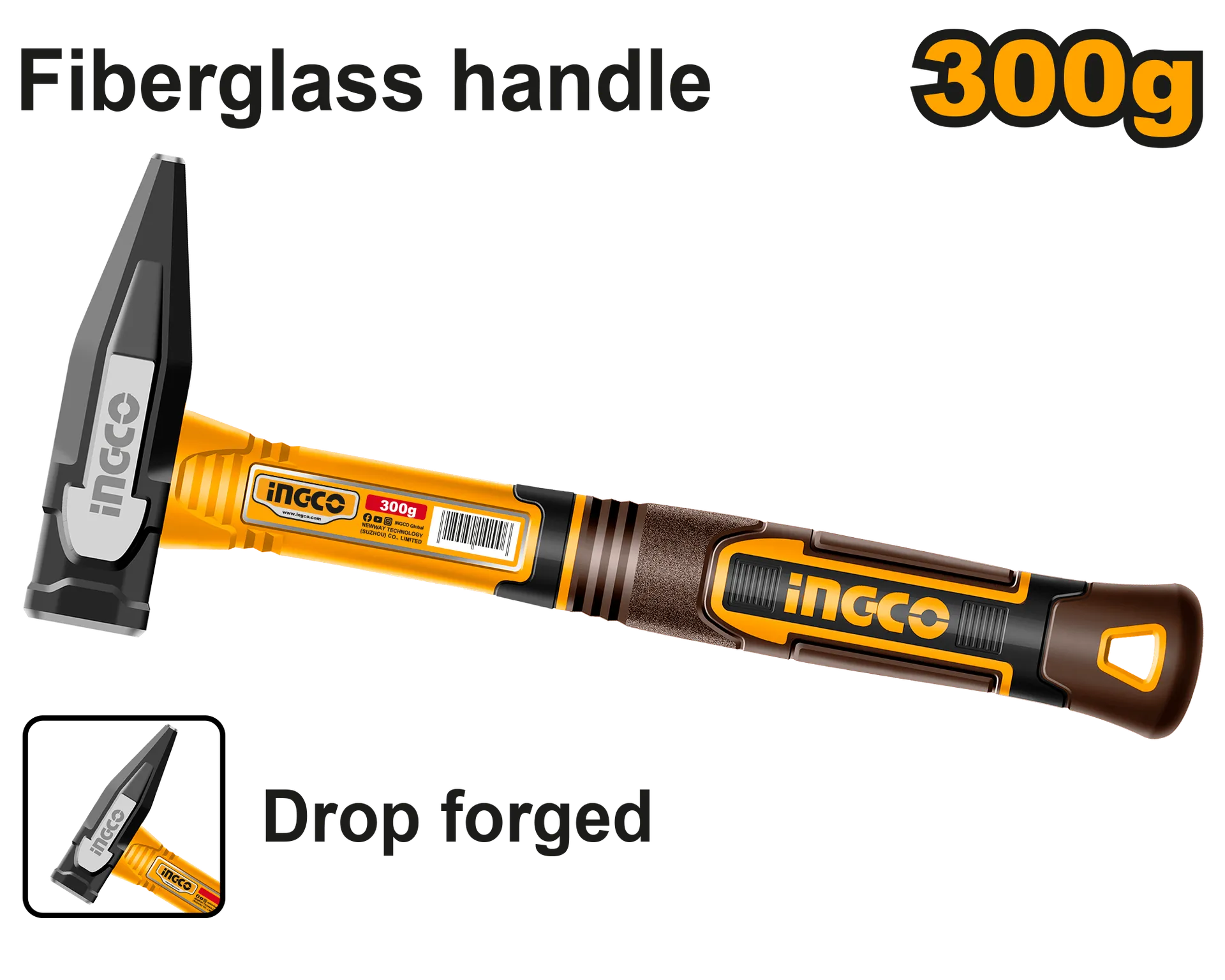 Çekiç dorezë fiberglas INGCO 300gr HMH82300