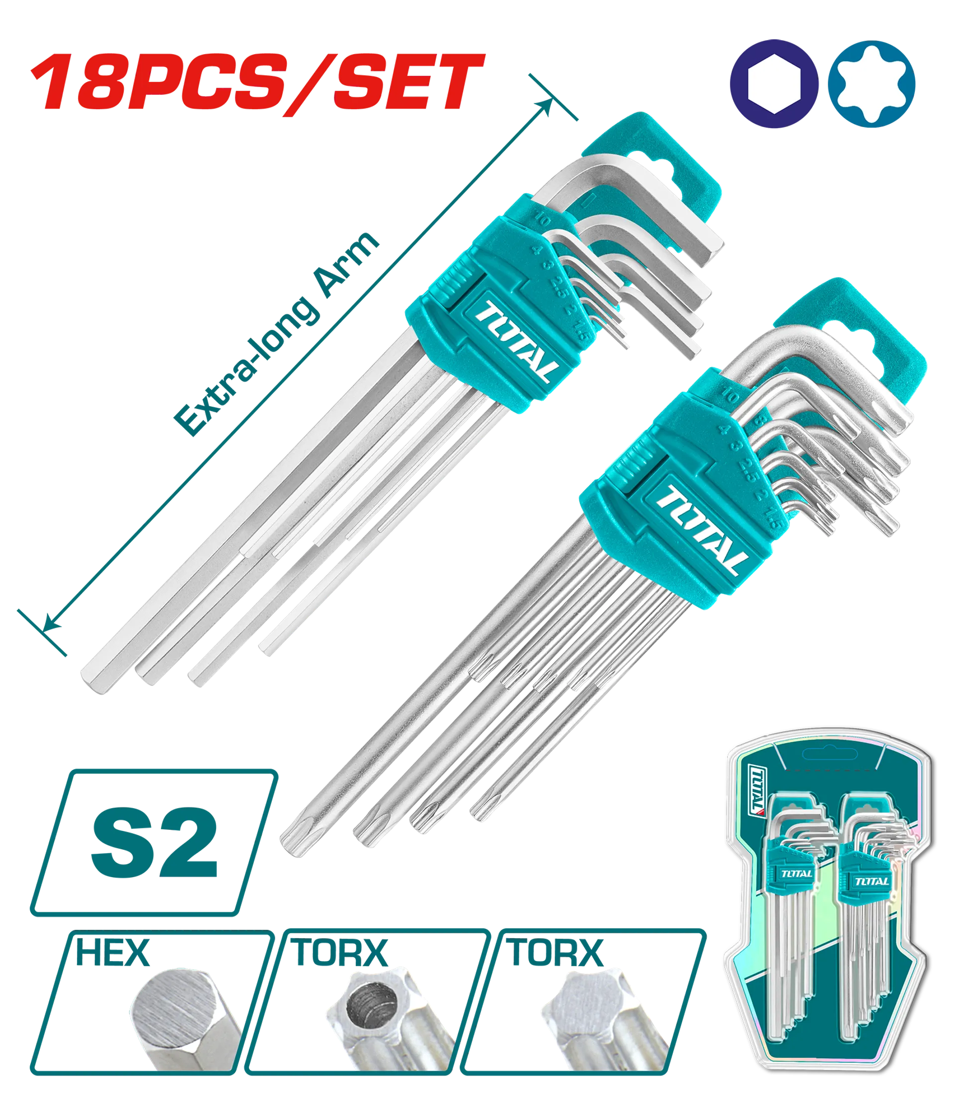 Set gjashtëkëndëshash 18/1 TOTAL gjatë THT106KT0181