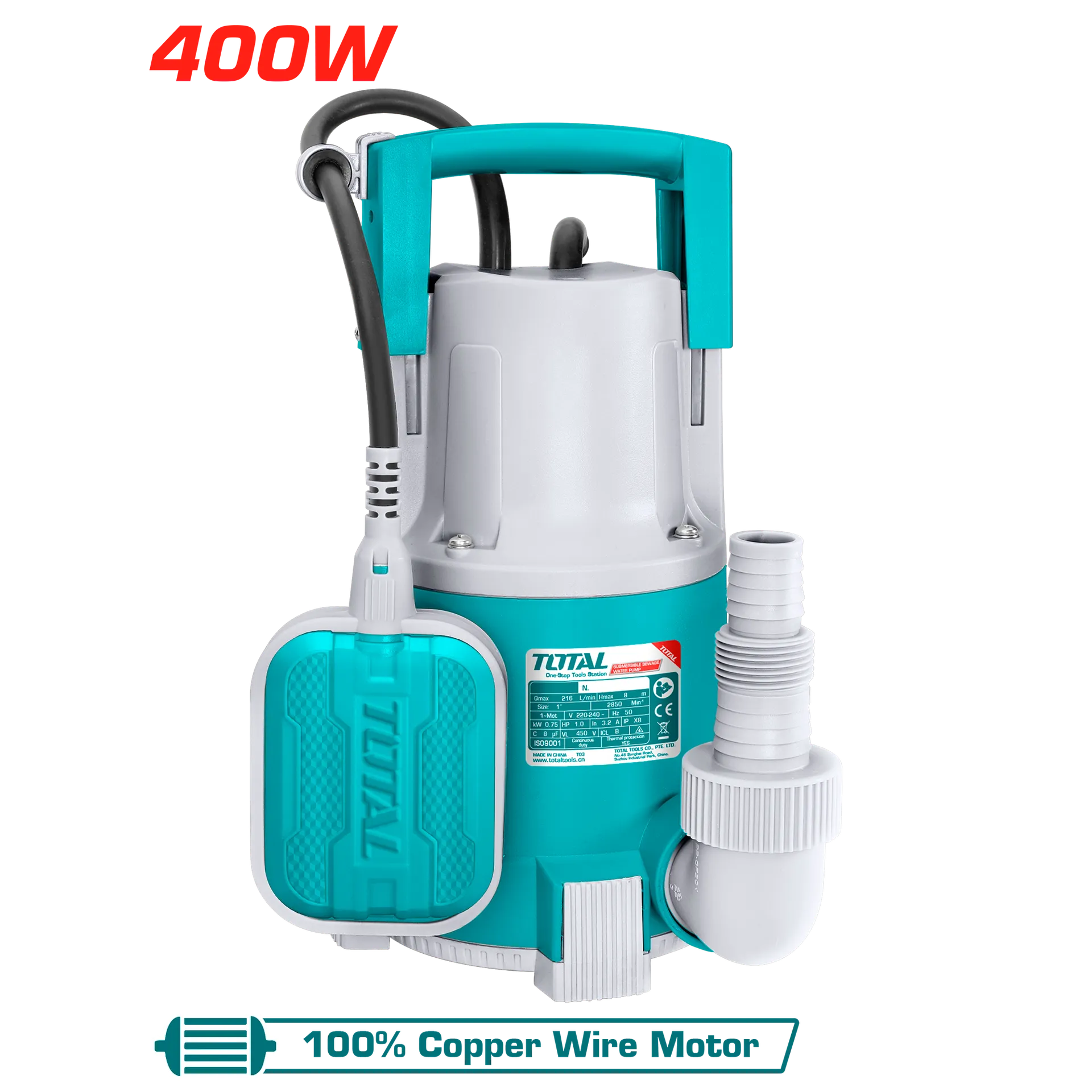 ПОТОПНА ПУМПА ЗА ВОДА 0.4KW TOTAL TWP64001