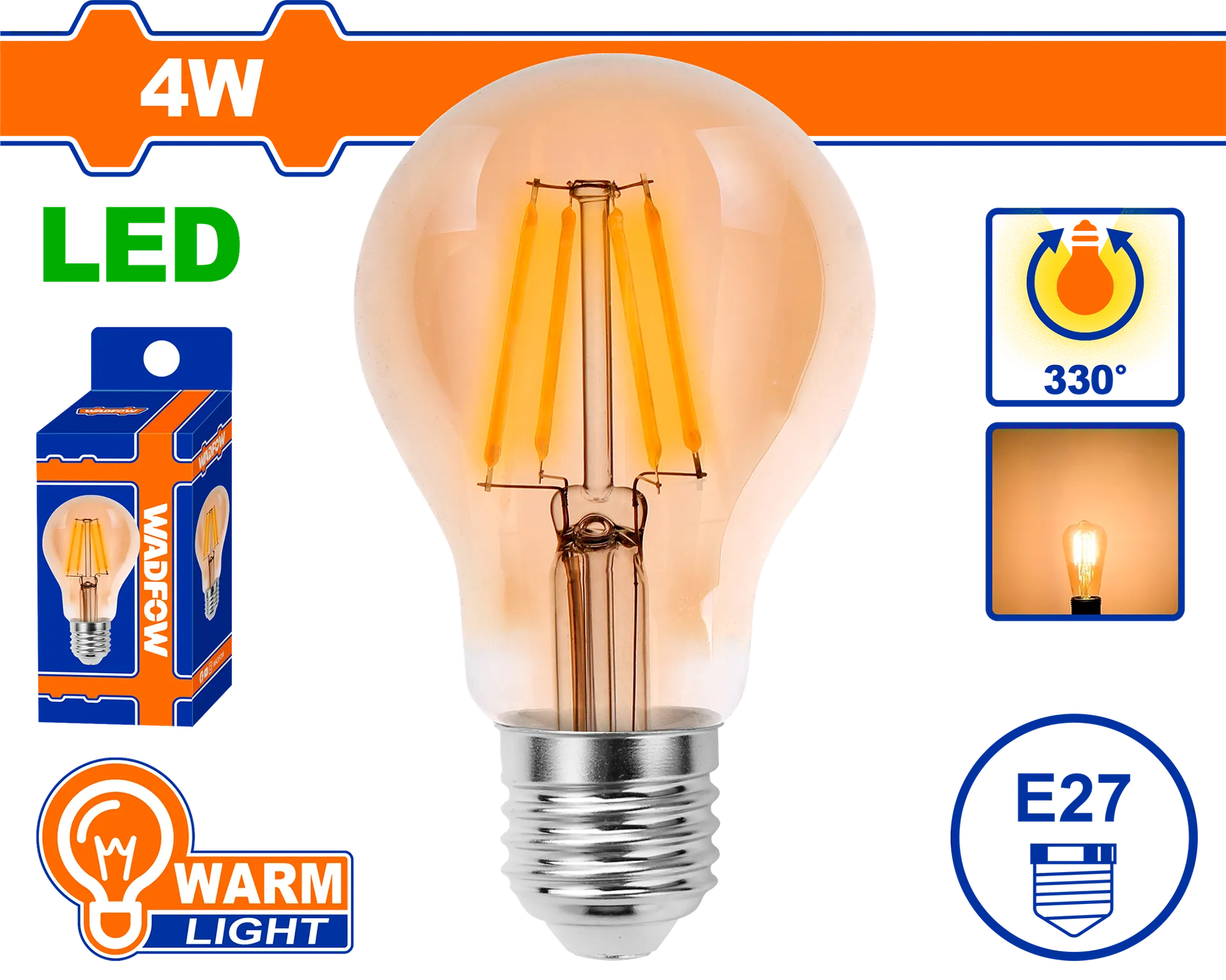 Llambë e verdhë 4W filament WADFOW WDN65432