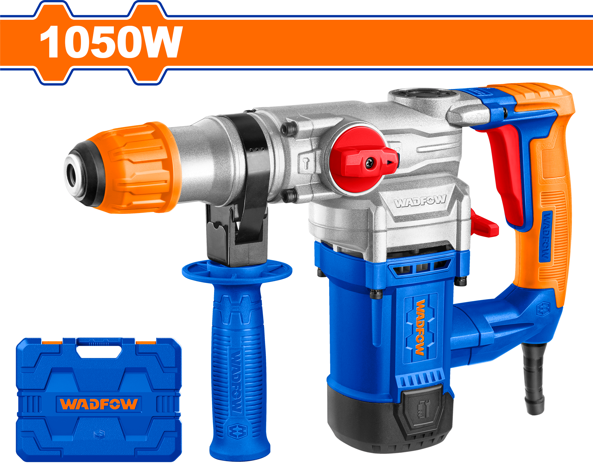 Çekiç rrotativ elektrik me goditje hilti SDS+ 1050W 4.5J WADFOW WRH2D26
