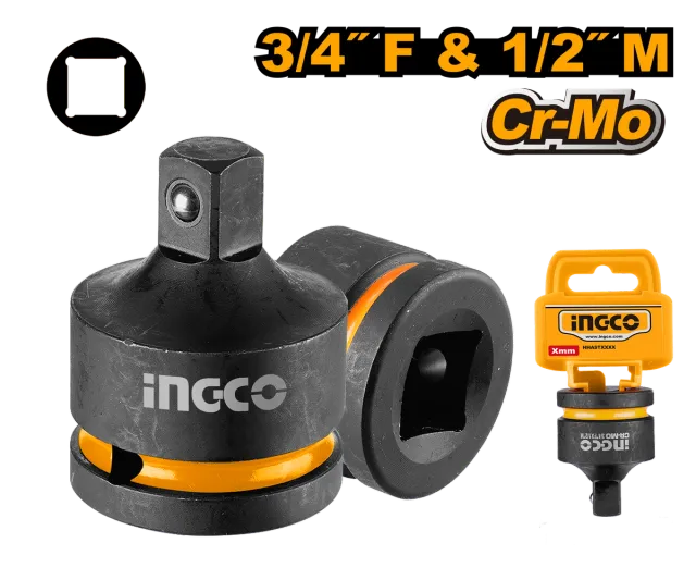 АДАПТЕР ЗА ОДВРТУВАЧ 3/4″ ЖЕНСКО 1/2″ INGCO HIAD3412