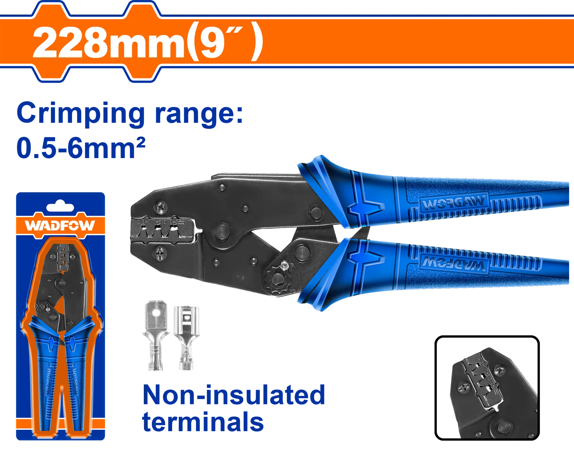 КЛЕШТА ЗА ТЕРМИНАЛИ 0.6-6mm2 WADFOW WCP1609